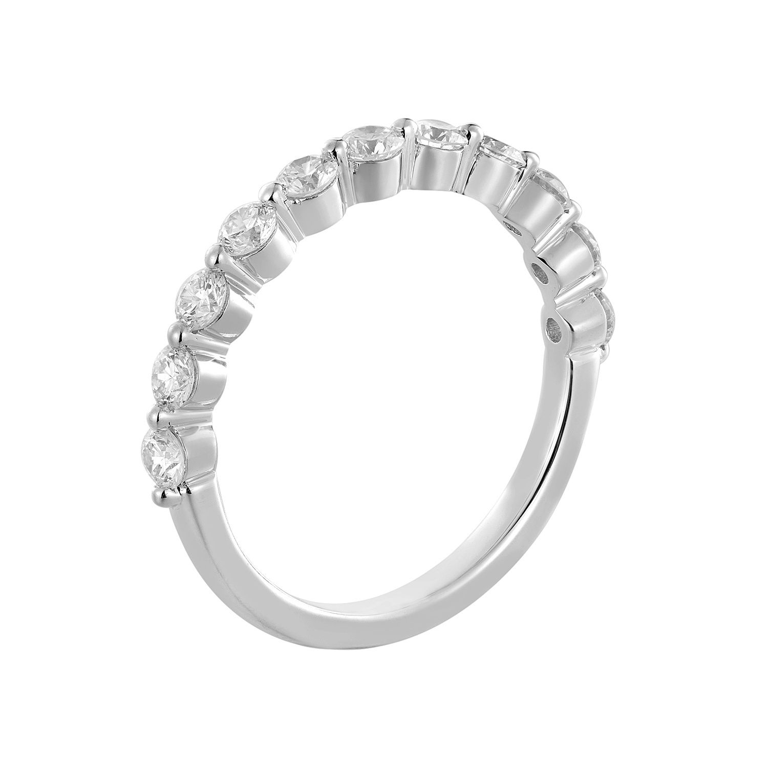 14K White Gold Lab Grown Diamond Wedding Band MZ9023