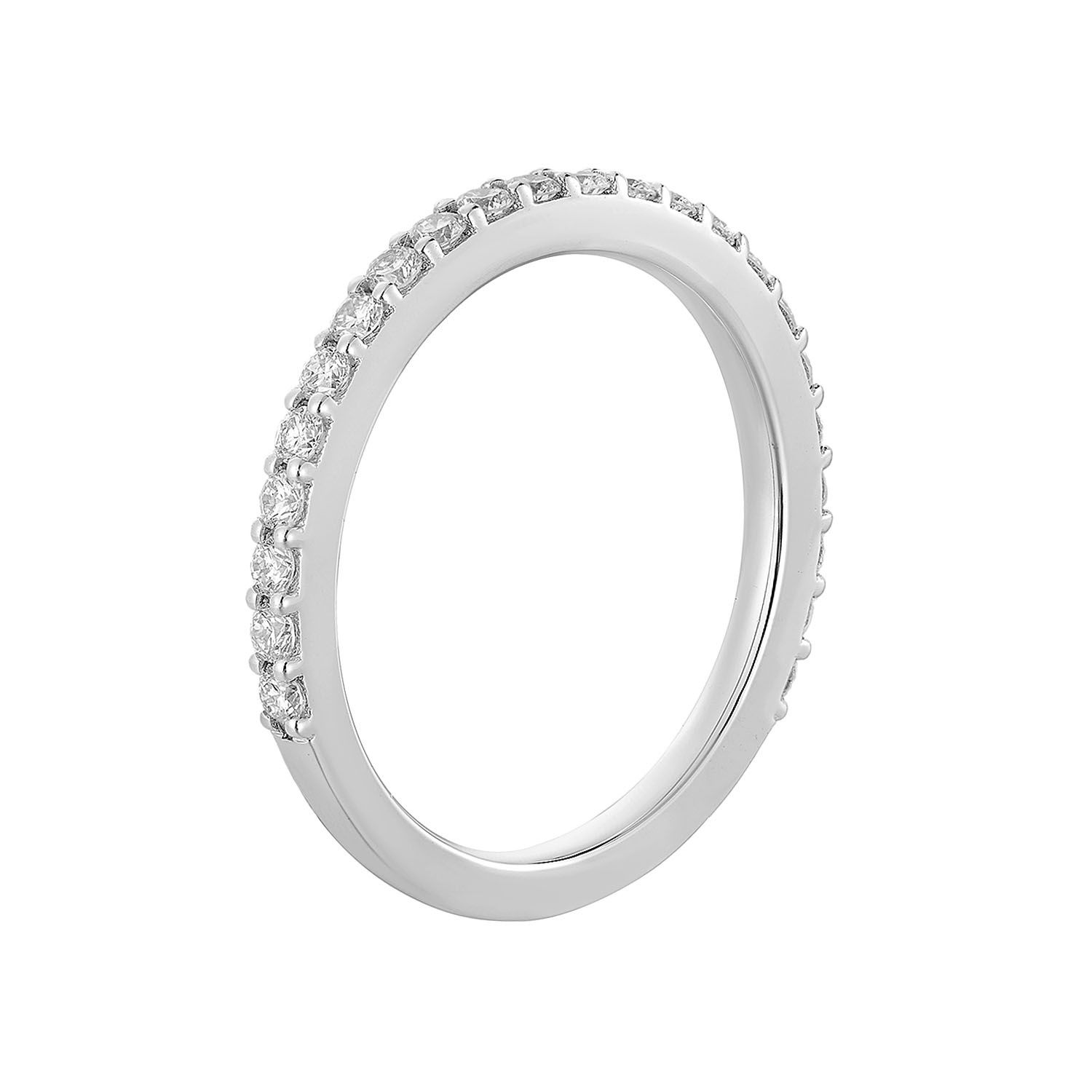 14K White Gold Lab Grown Diamond Wedding Band MZ71028