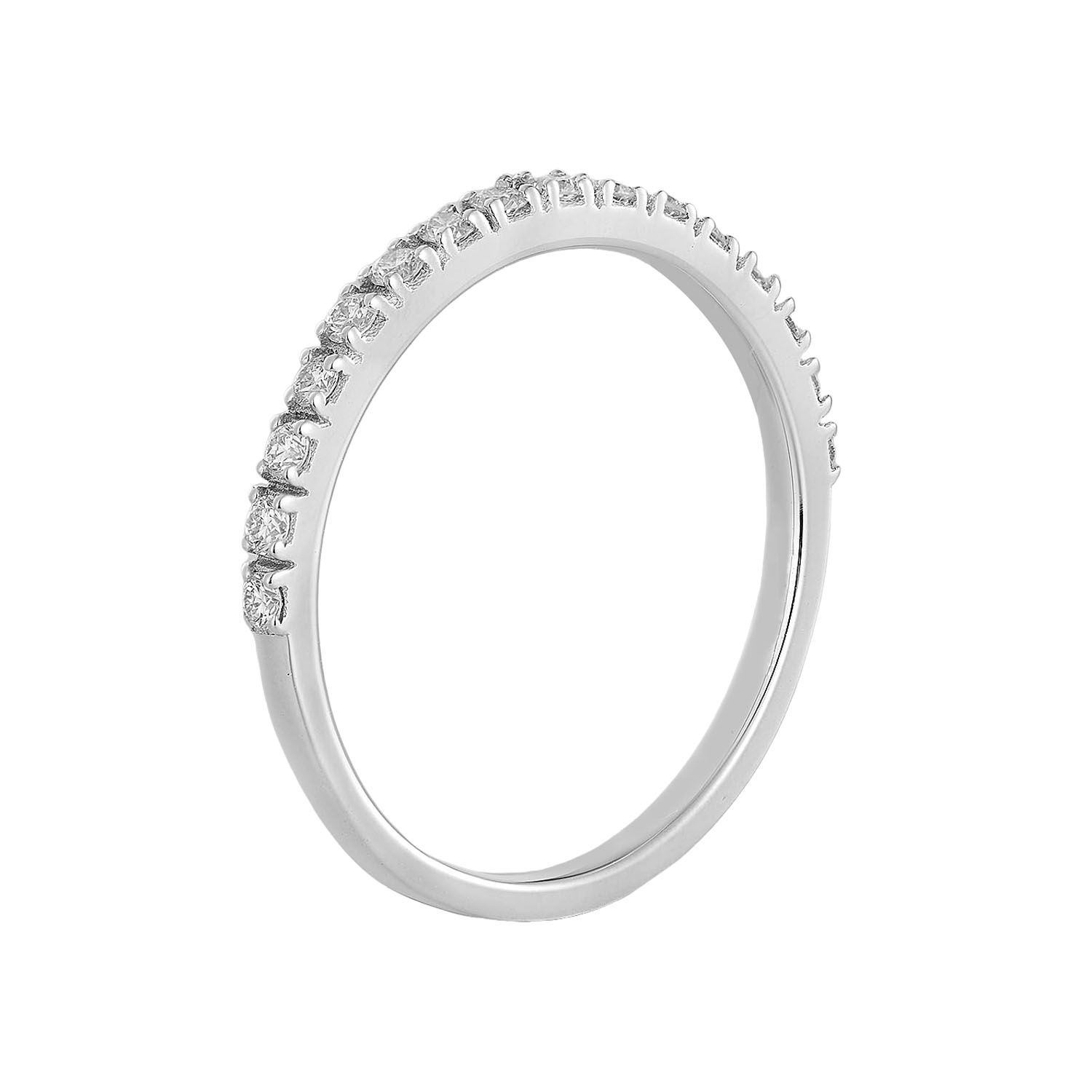 14K White Gold Lab Grown Diamond Wedding Band MZ72956