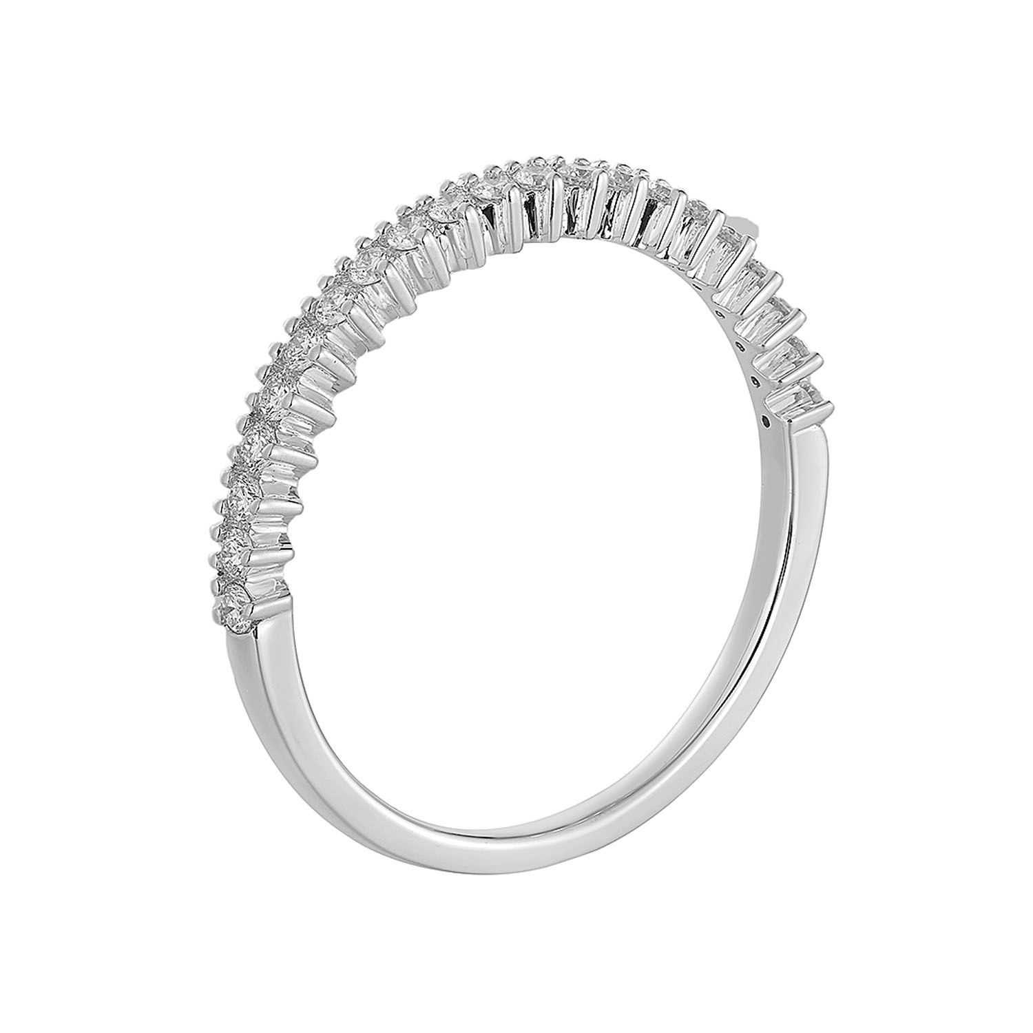 14K White Gold Lab Grown Diamond Wedding Band MZ72957