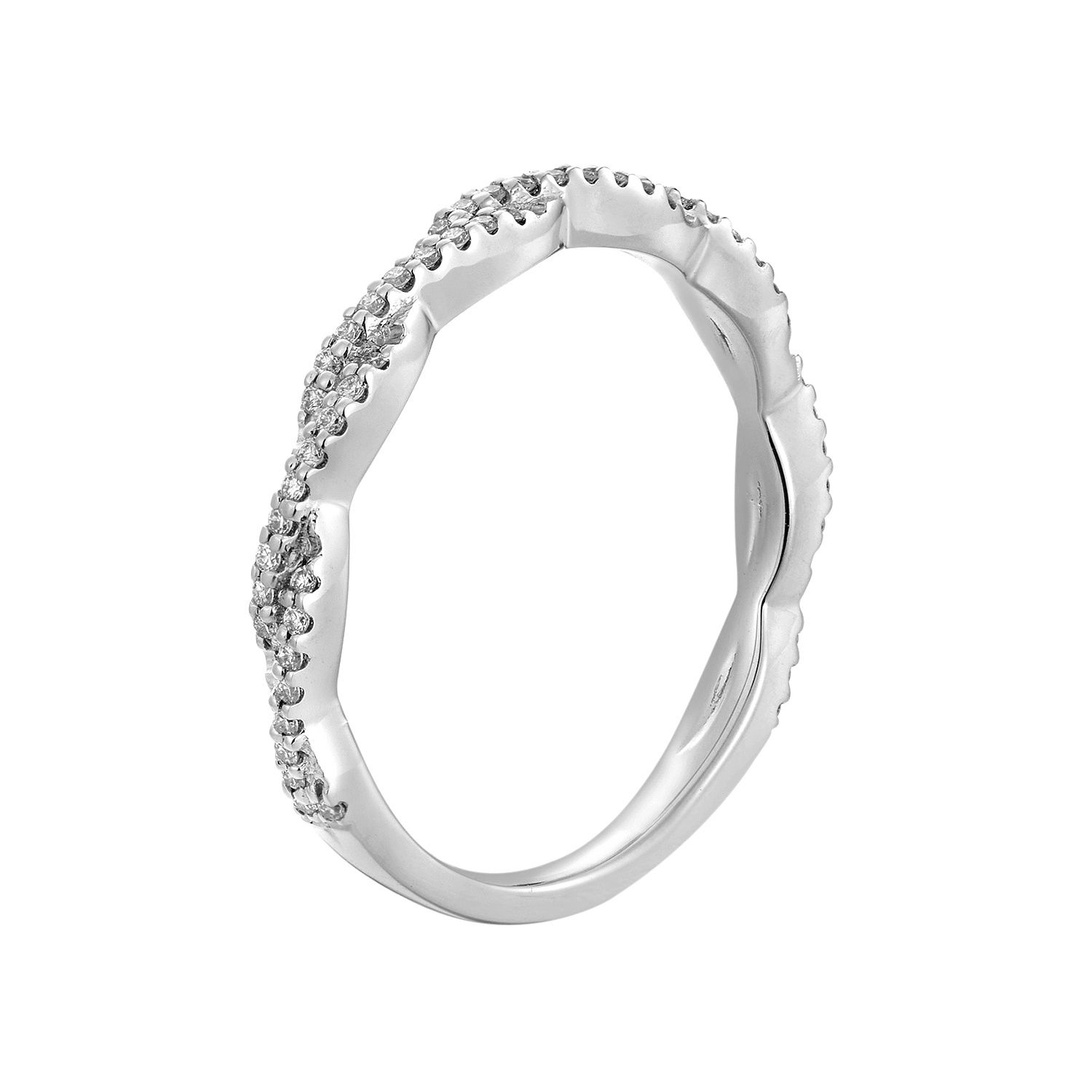 14K White Gold Lab Grown Diamond Wedding Band MZ73010