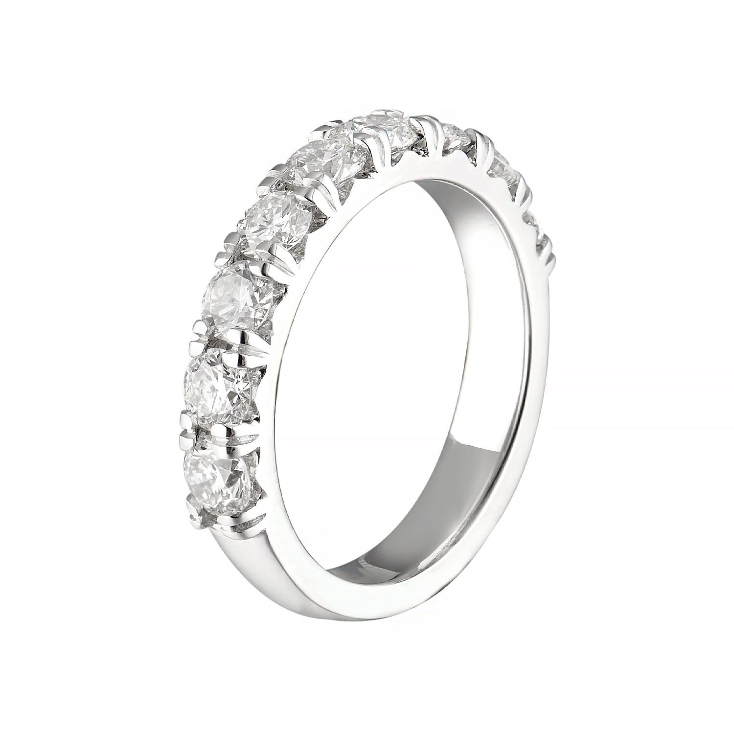 14K White Gold Lab Grown Diamond Wedding Band MZ7130