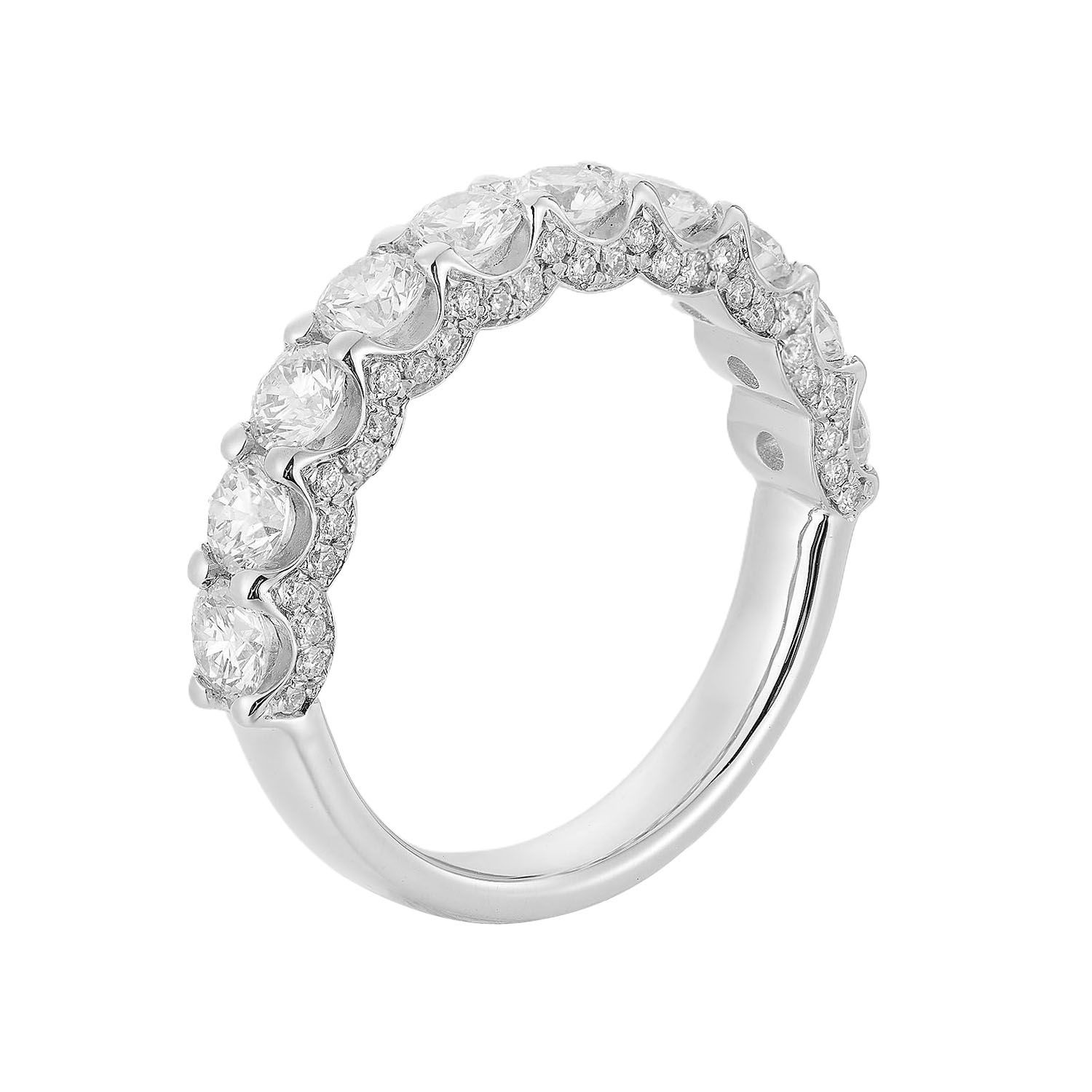 14K White Gold Lab Grown Diamond Wedding Band MZ72942