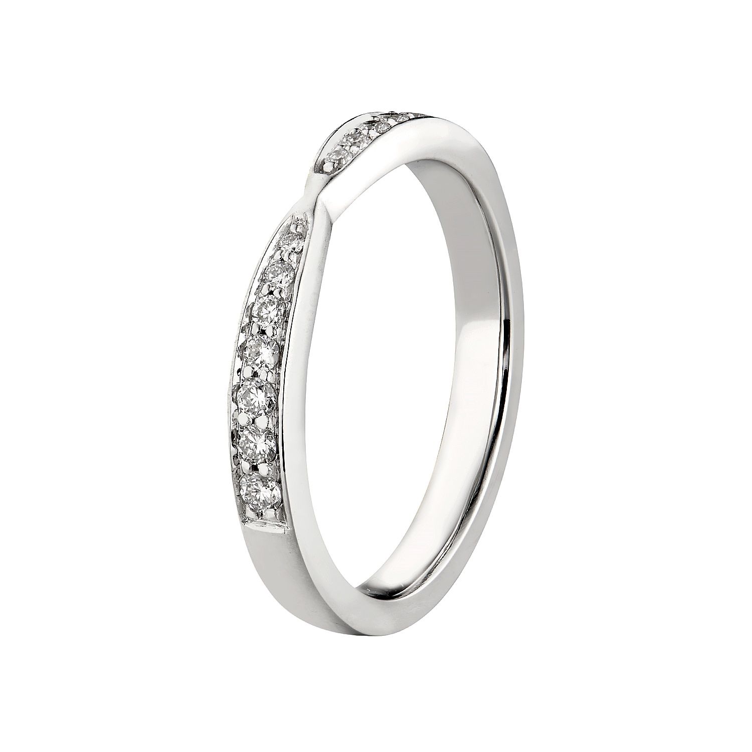 14K White Gold Lab Grown Diamond Wedding Band MZ1850