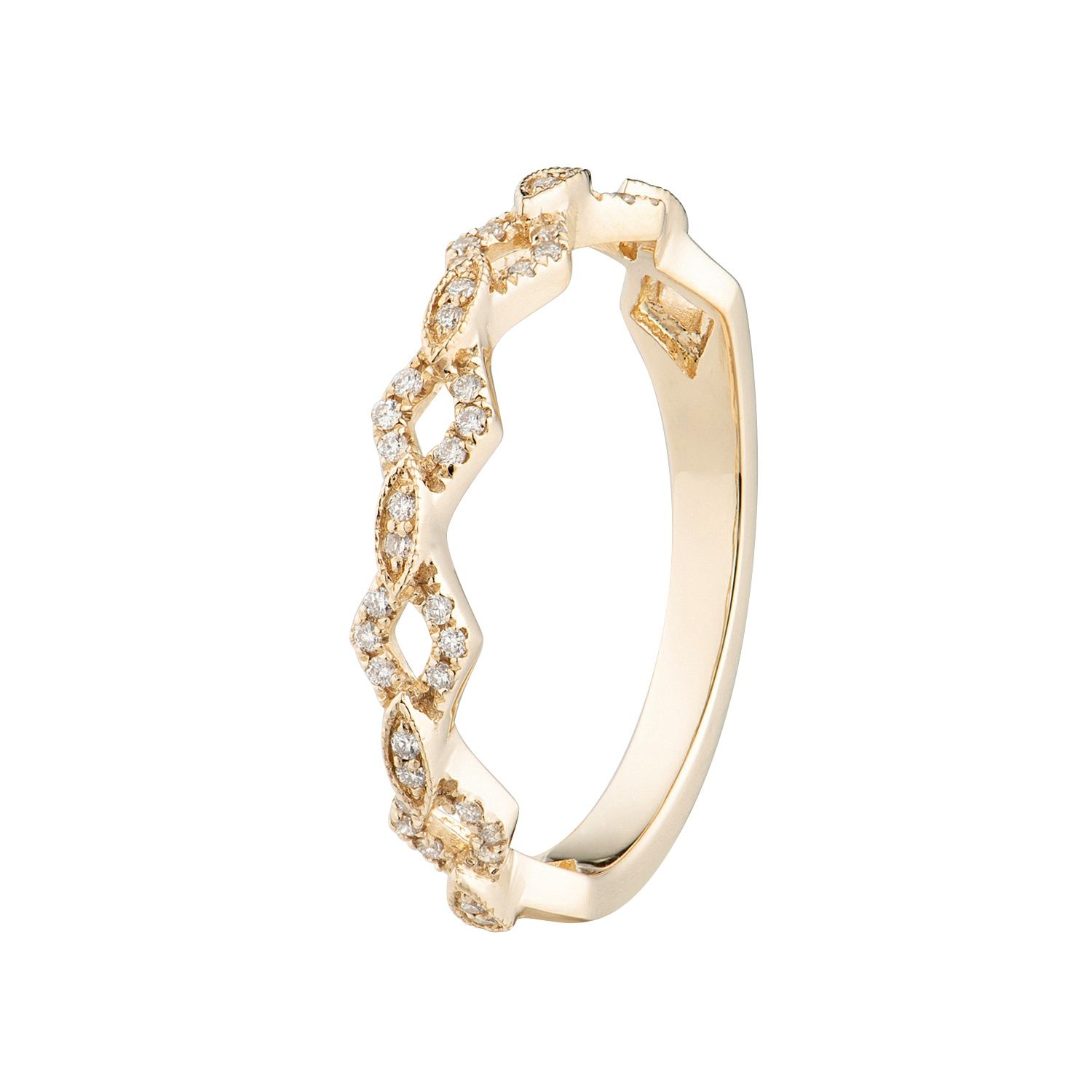 14K White/Yellow Gold Natural Diamond Wedding Band MZ1890