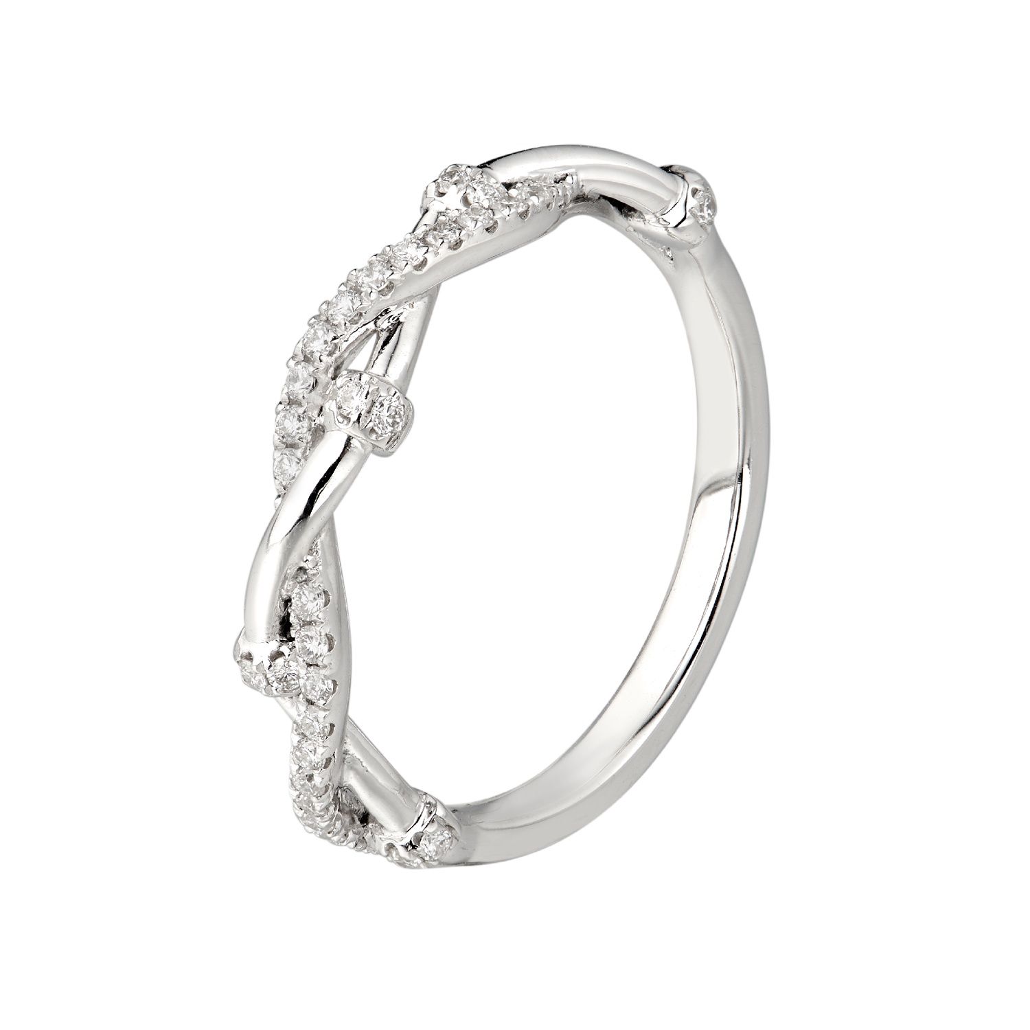 14K White Gold Lab Grown Diamond Wedding Band MZ6068