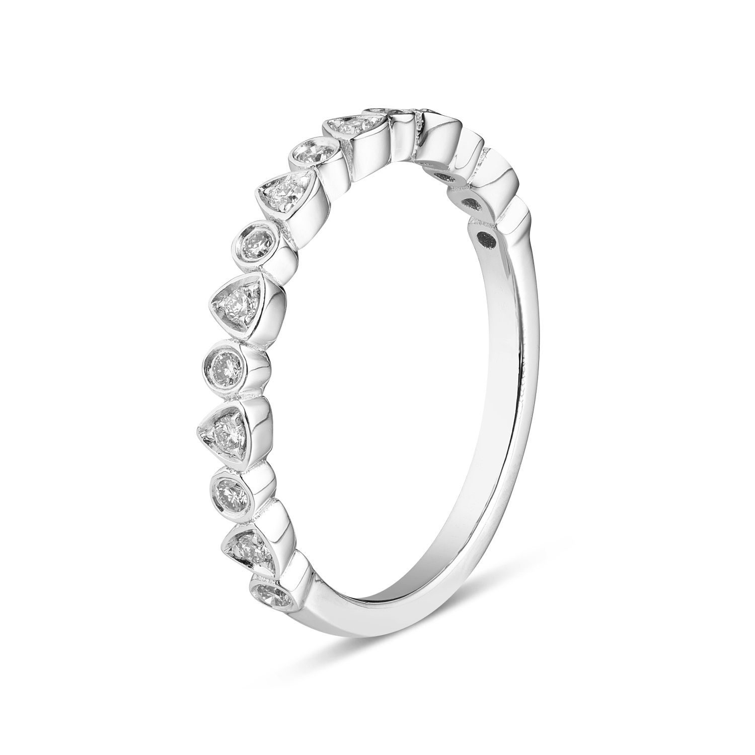 14K White Gold Lab Grown Diamond Wedding Band MZ6075