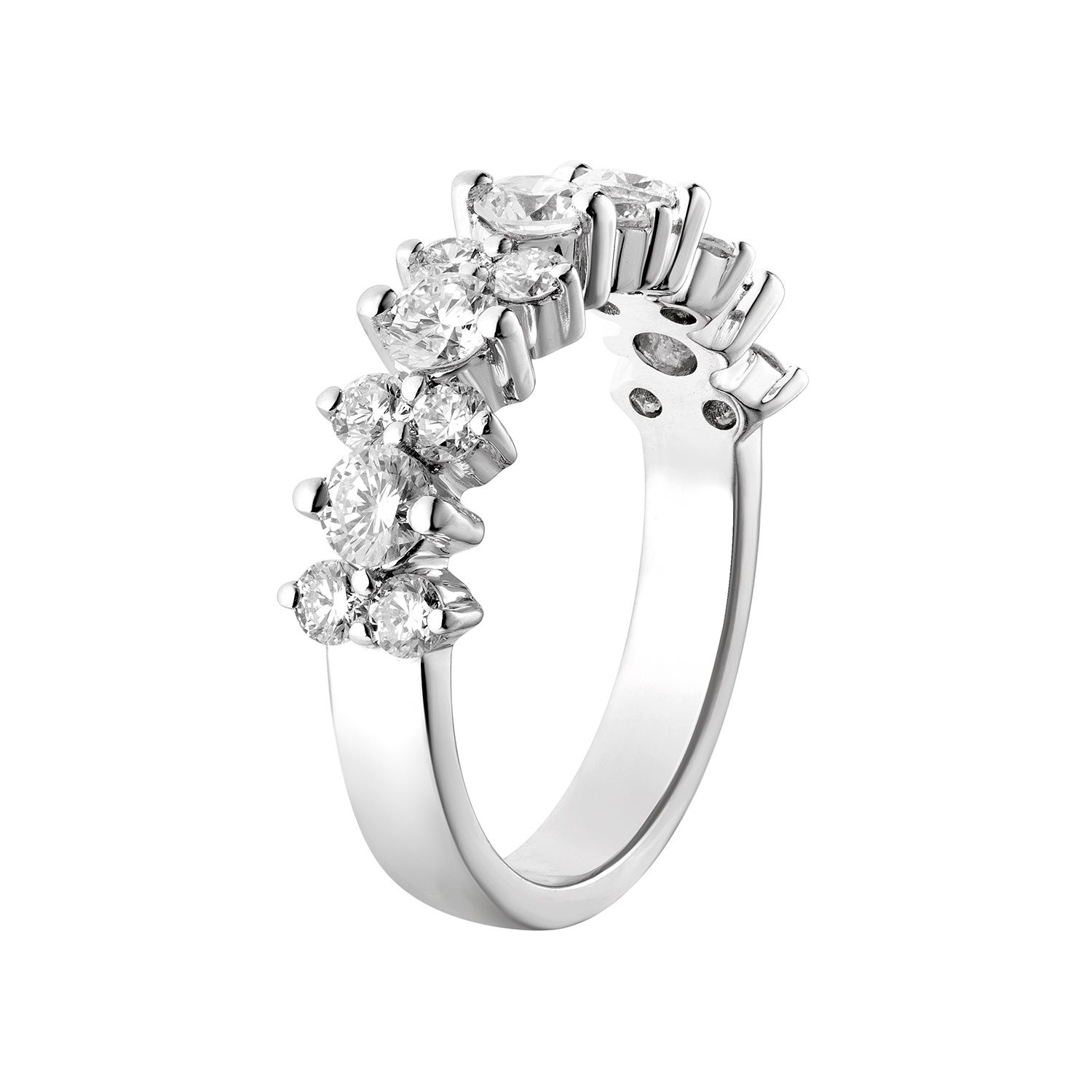 14K White Gold Lab Grown Diamond Wedding Band MZ6732