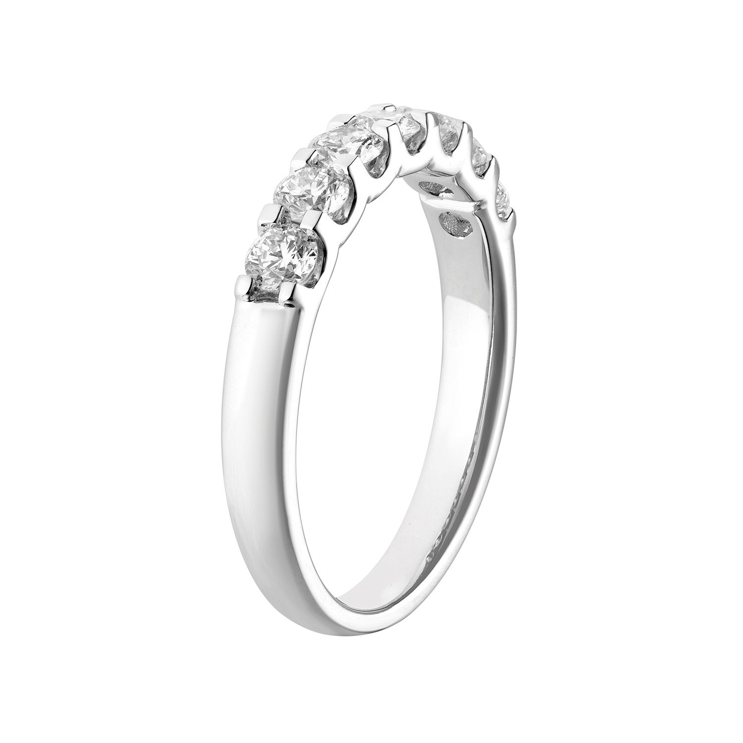 14K White Gold Natural Diamond Wedding Band MZ6734
