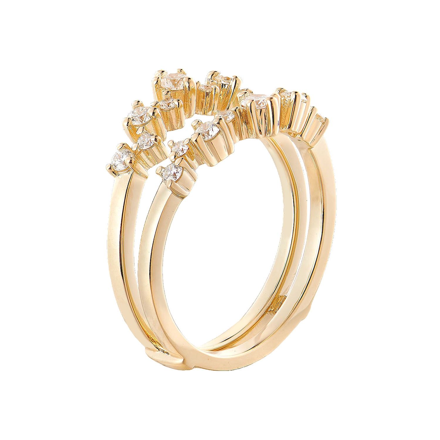 14K Yellow Gold Natural Diamond Enhancer Ring GP298