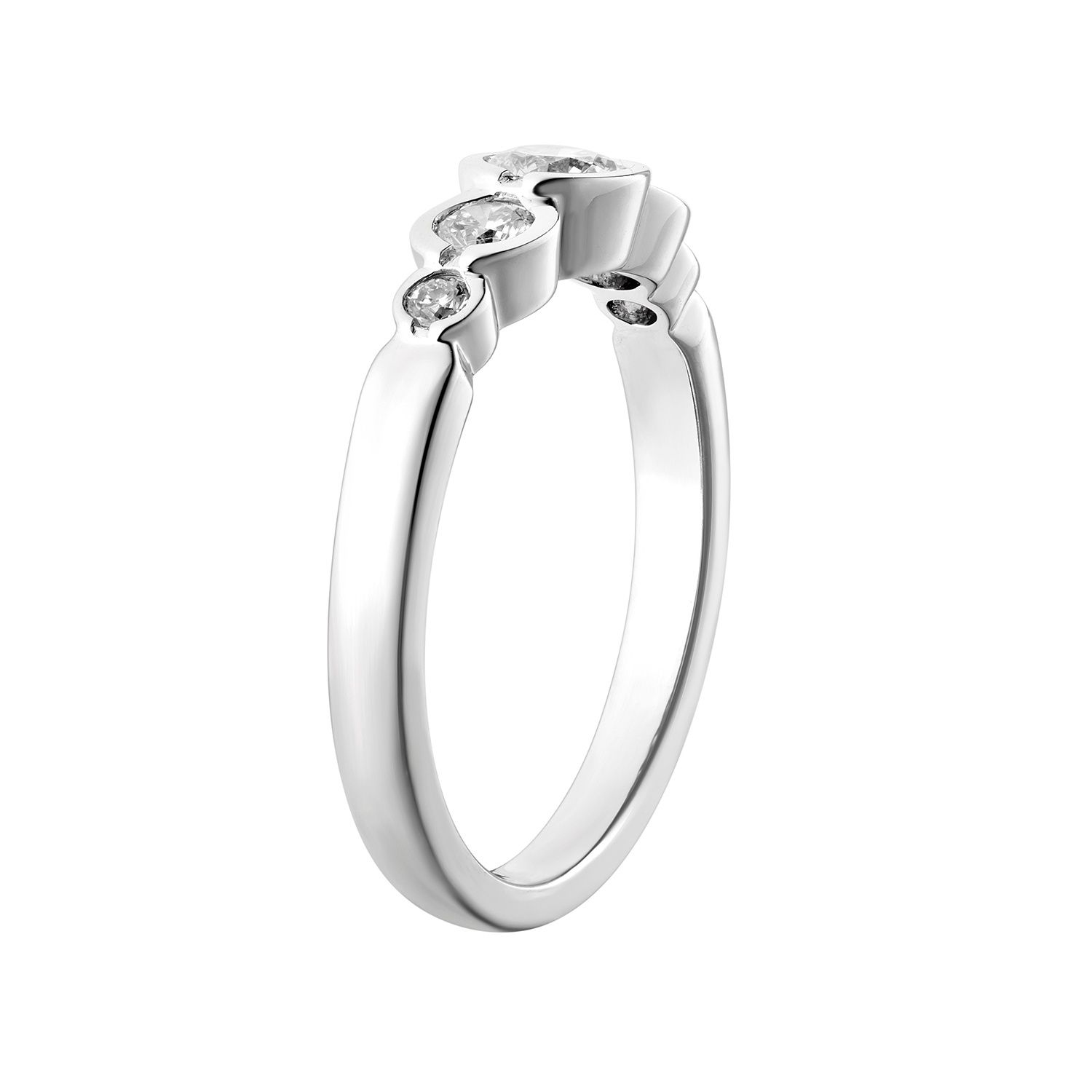 14K White Gold Natural Diamond Wedding Band MZ6746