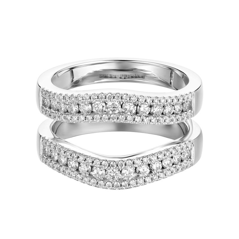 14K White Gold Round Natural Diamond  Enhancer MZ71656