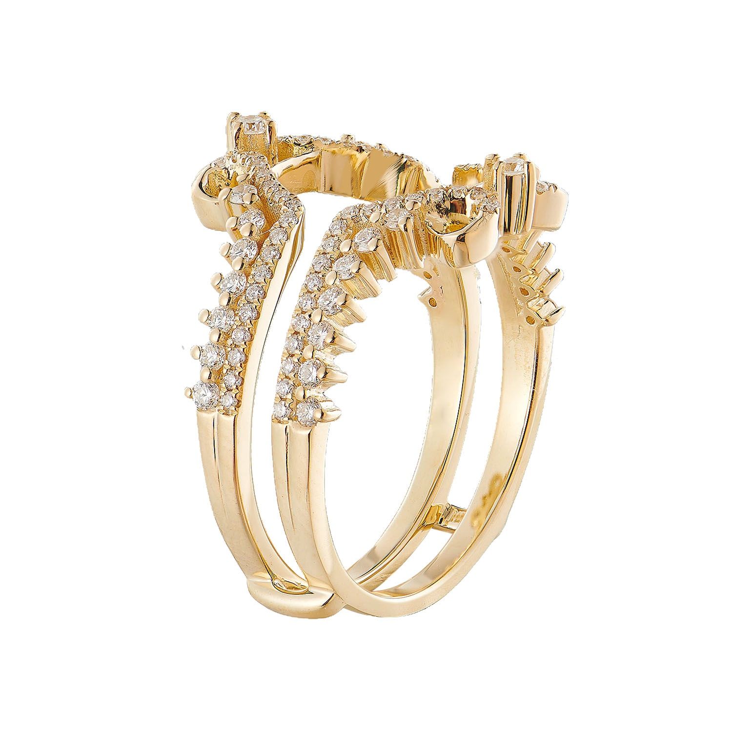 14K Yellow Gold Natural Diamond Enhancer Ring MZ099