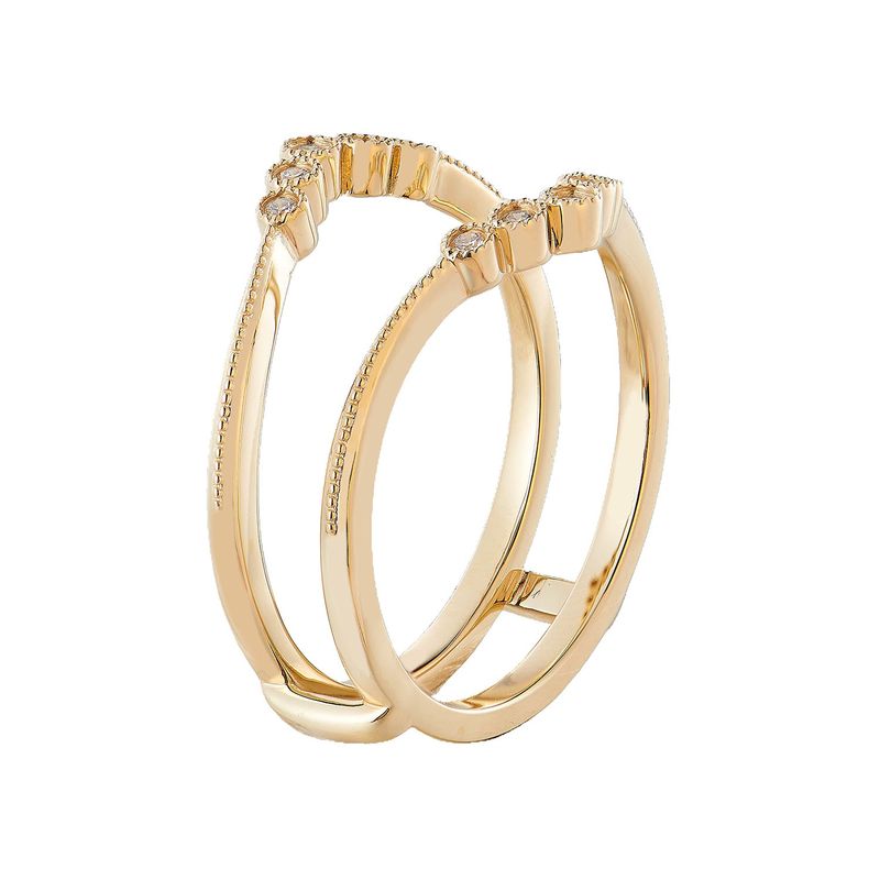 14Y Yellow Gold Enhancer Natural Diamond Ring MZ5269