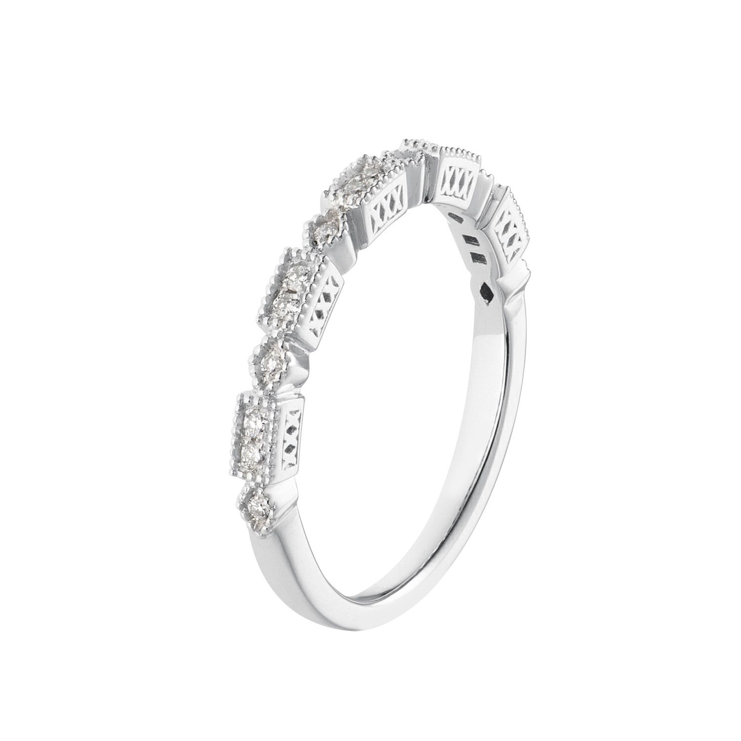 14K White Gold Lab Grown Diamond Wedding Band MZ7248