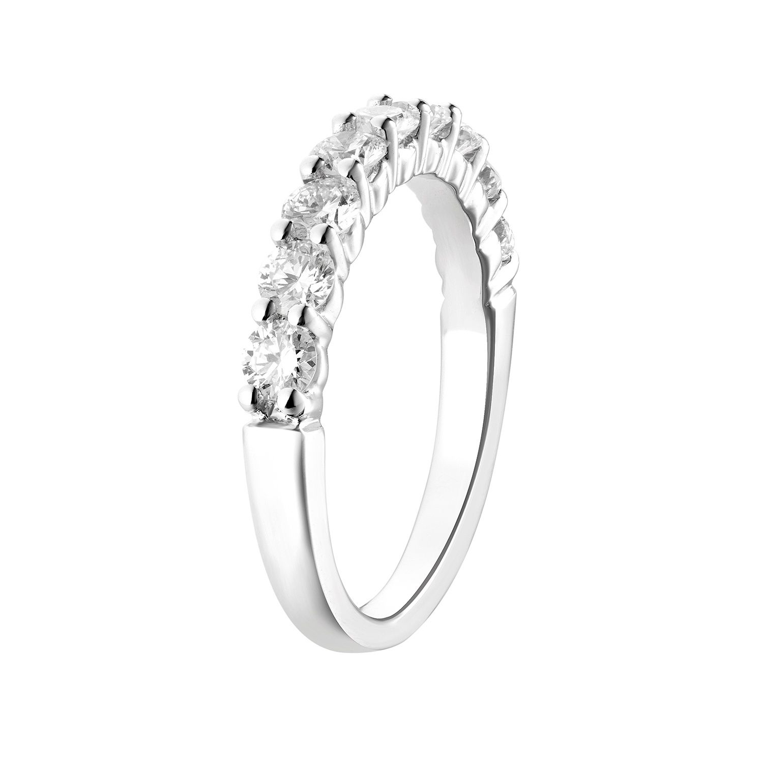 14K White Gold Natural Diamond Wedding Band MZ7274
