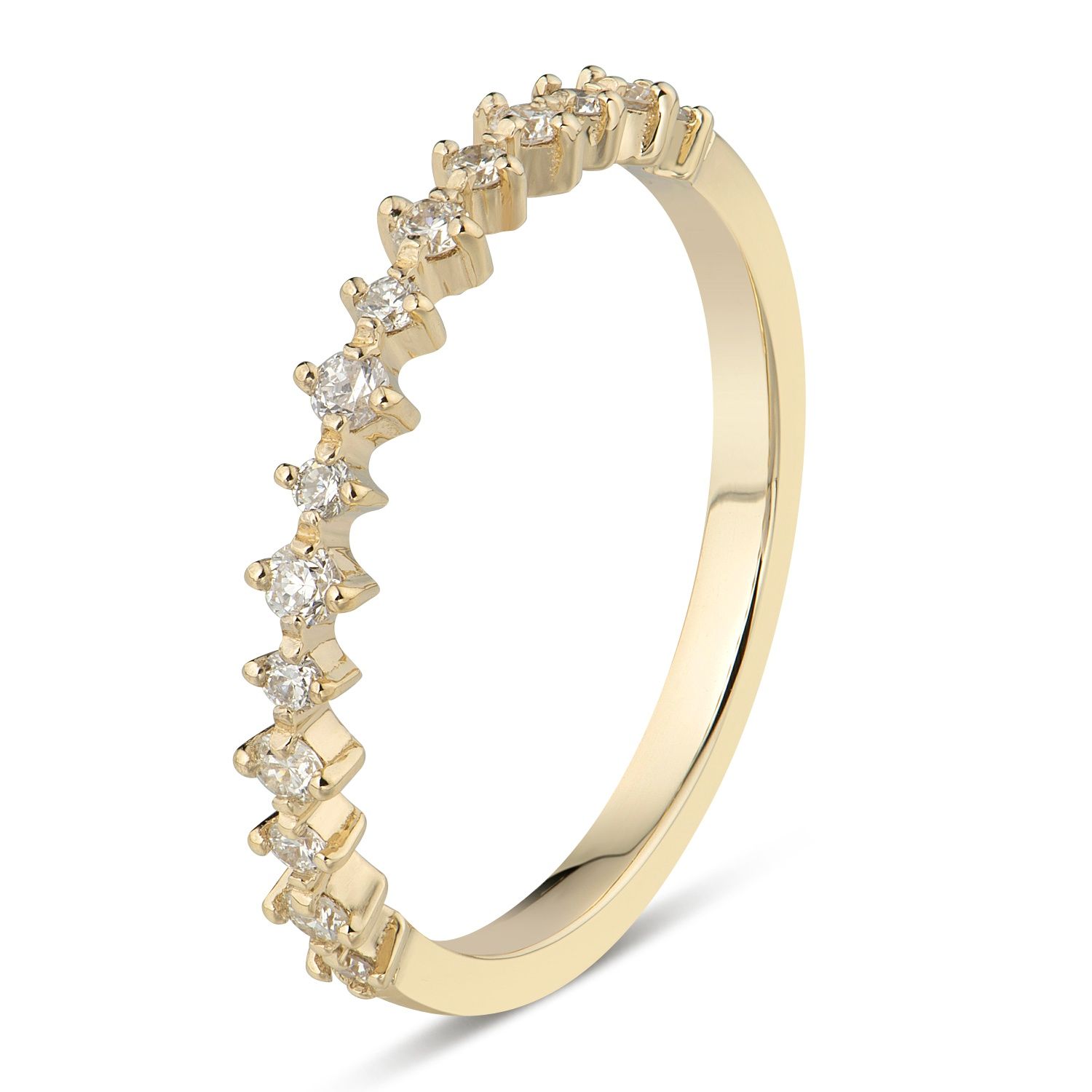 14K White/Yellow Gold Natural Diamond Wedding Band MZ6150