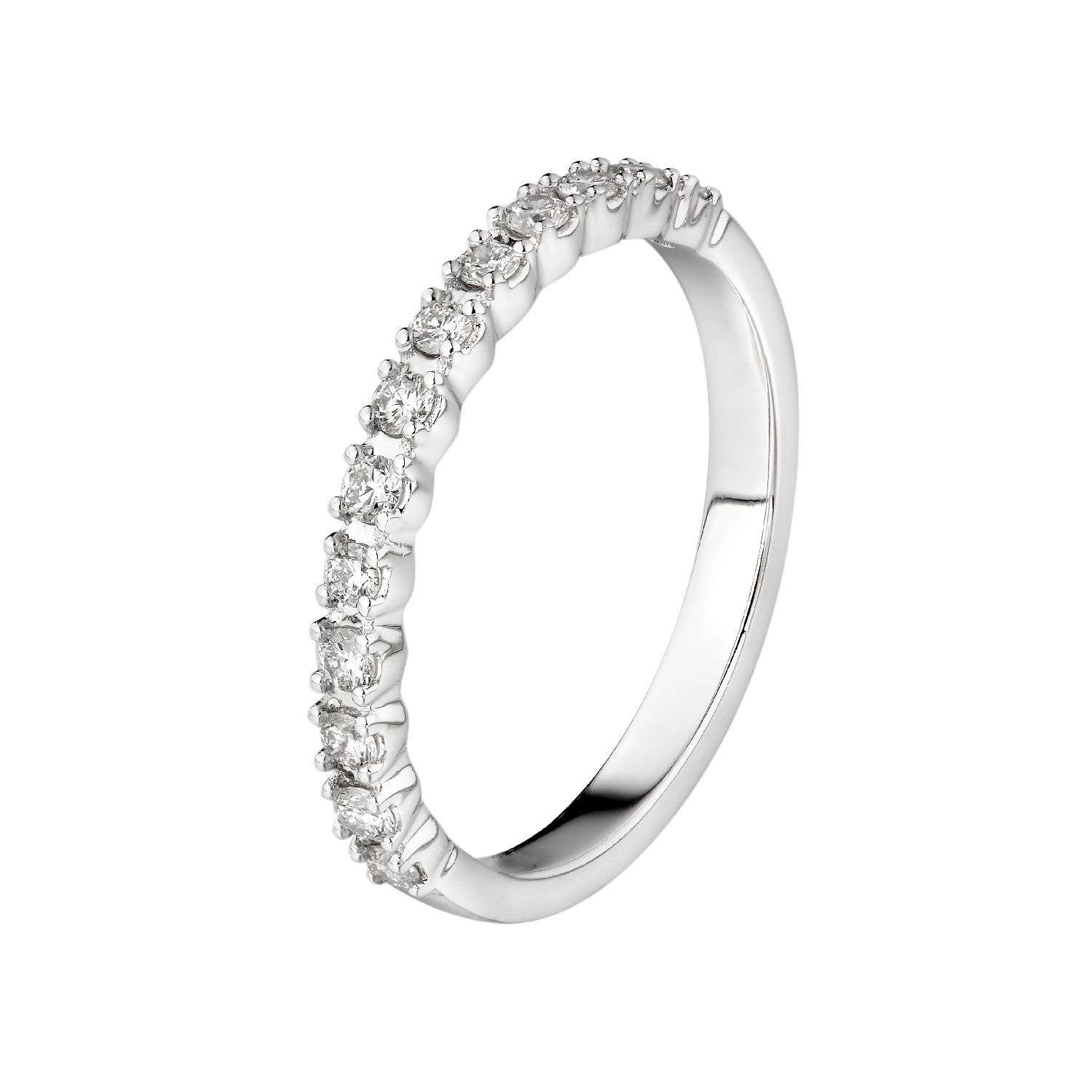 14K White Gold Lab Grown Diamond Wedding Band MZ6171