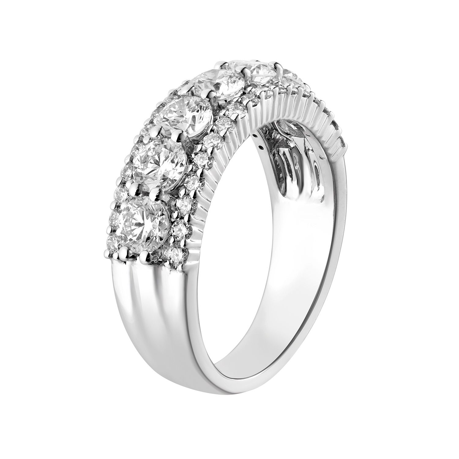 14K White Gold Lab Grown Diamond Wedding Band MZ7359