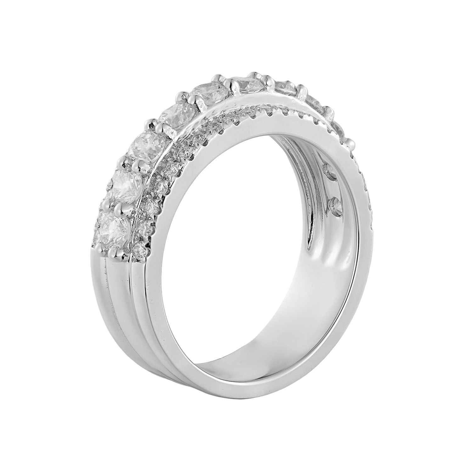 14K White Gold Lab Grown Diamond Wide Band MZ72979