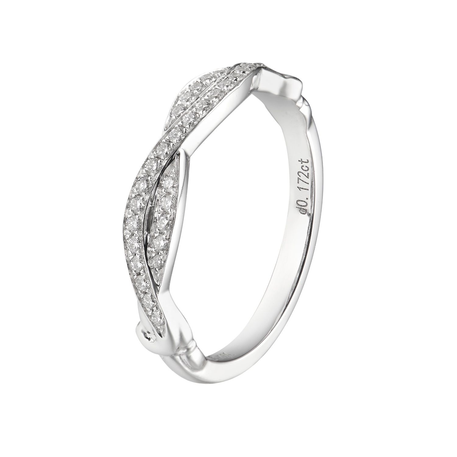 14K White Gold Lab Grown Diamond Wedding Band MZ5064