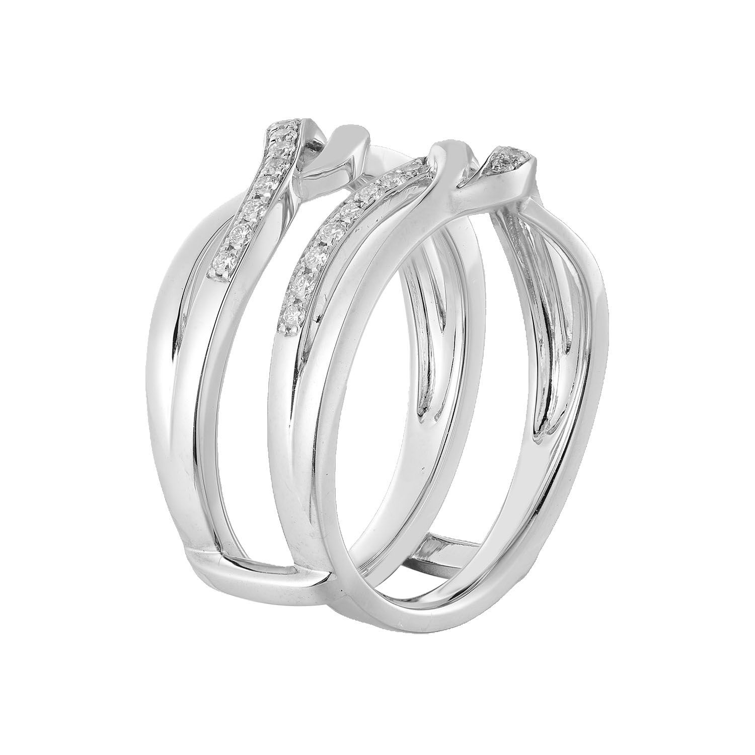 14K White Gold Natural Diamond Enhancer Ring MZ5286