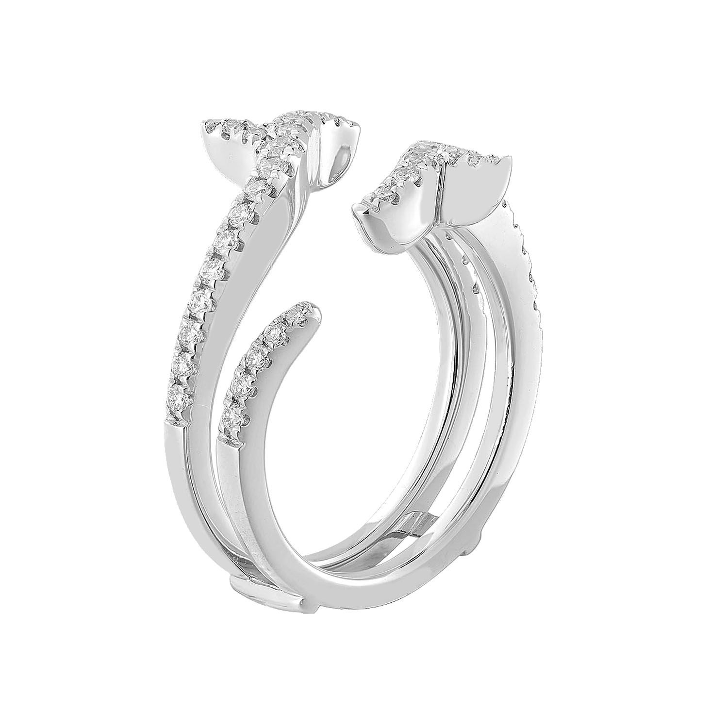 14K White Gold Natural Diamond Enhancer Ring GP296