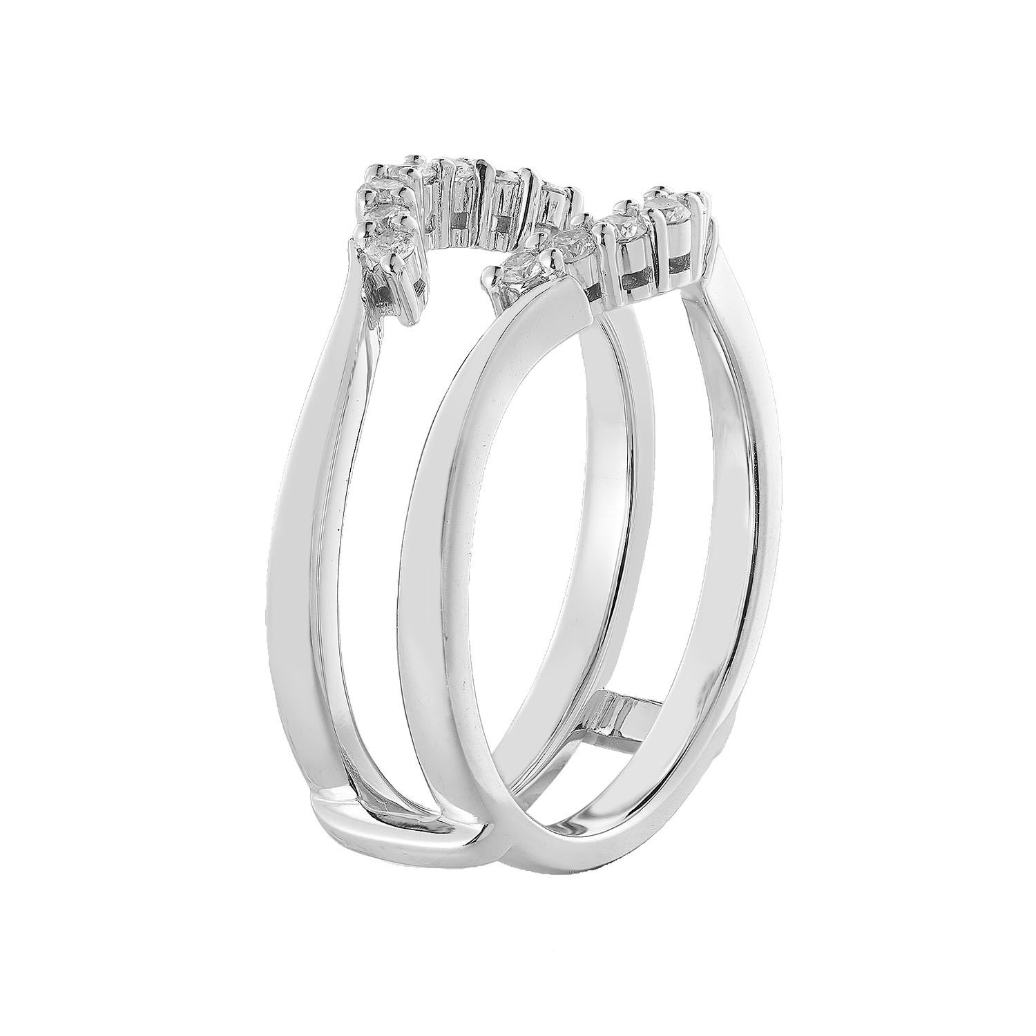 14K White Gold Natural Diamond Enhancer Ring MZ5266