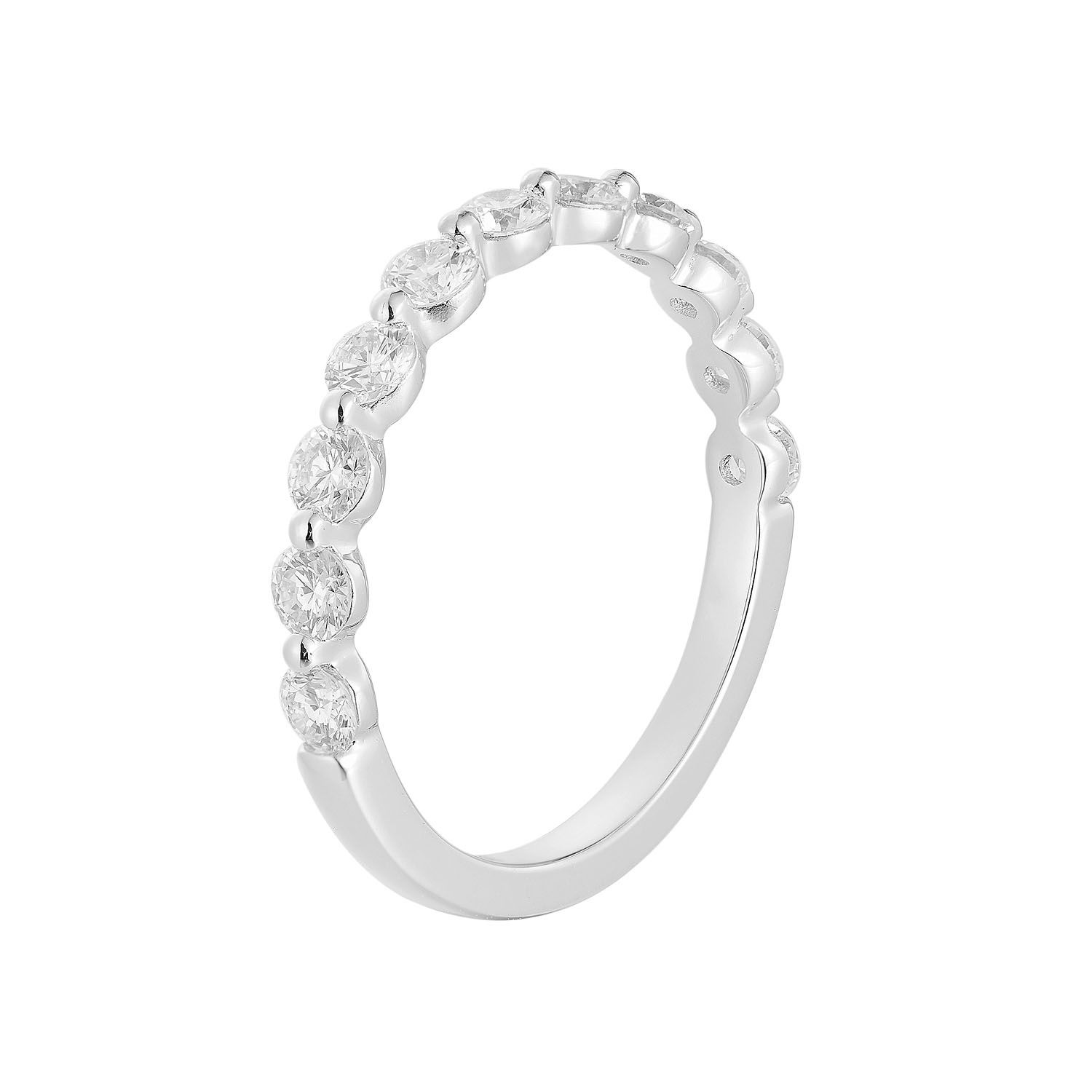 14K White Gold Lab Grown Diamond Wedding Band MZ61481