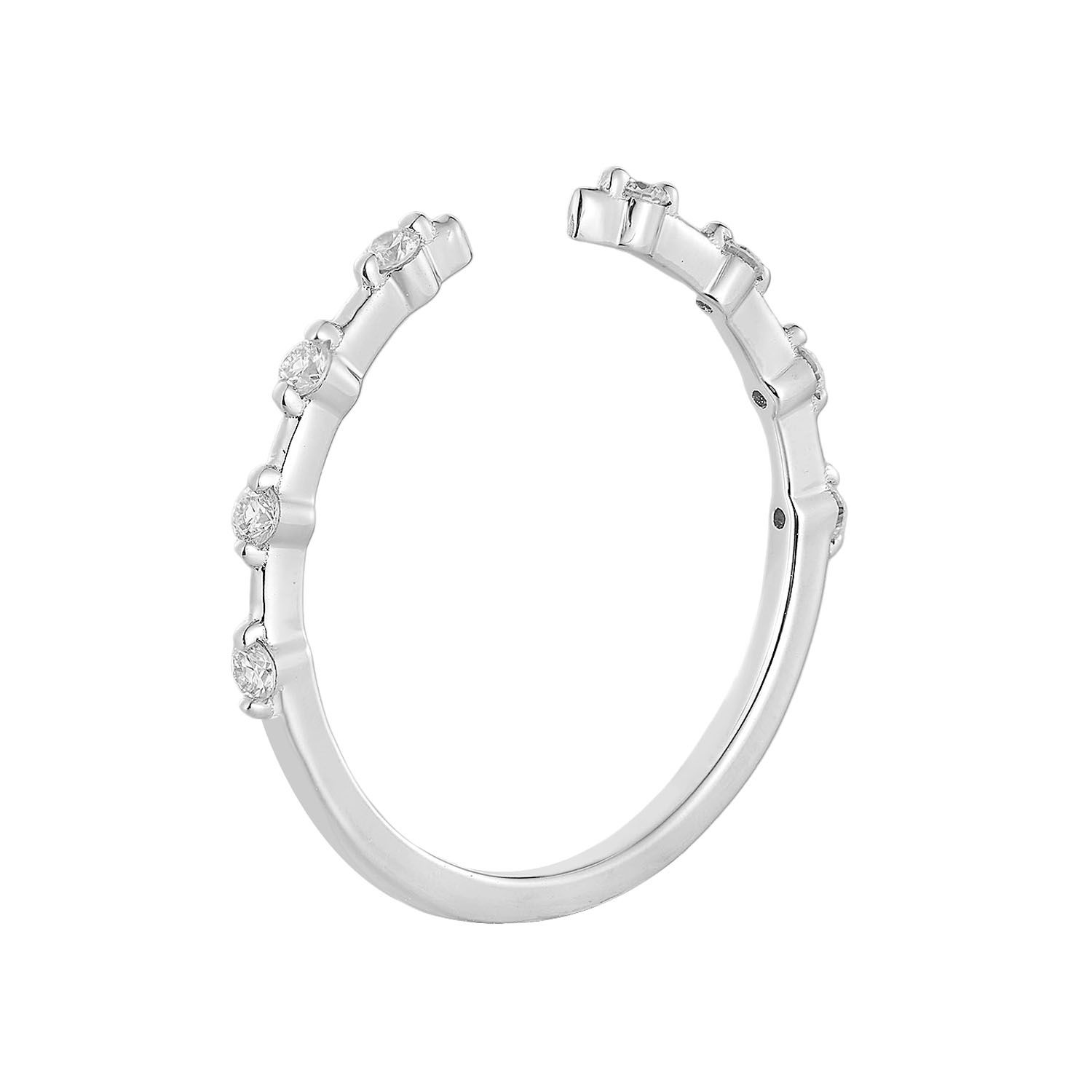 14K White Gold Lab Grown Diamond Wedding Band MZ9318
