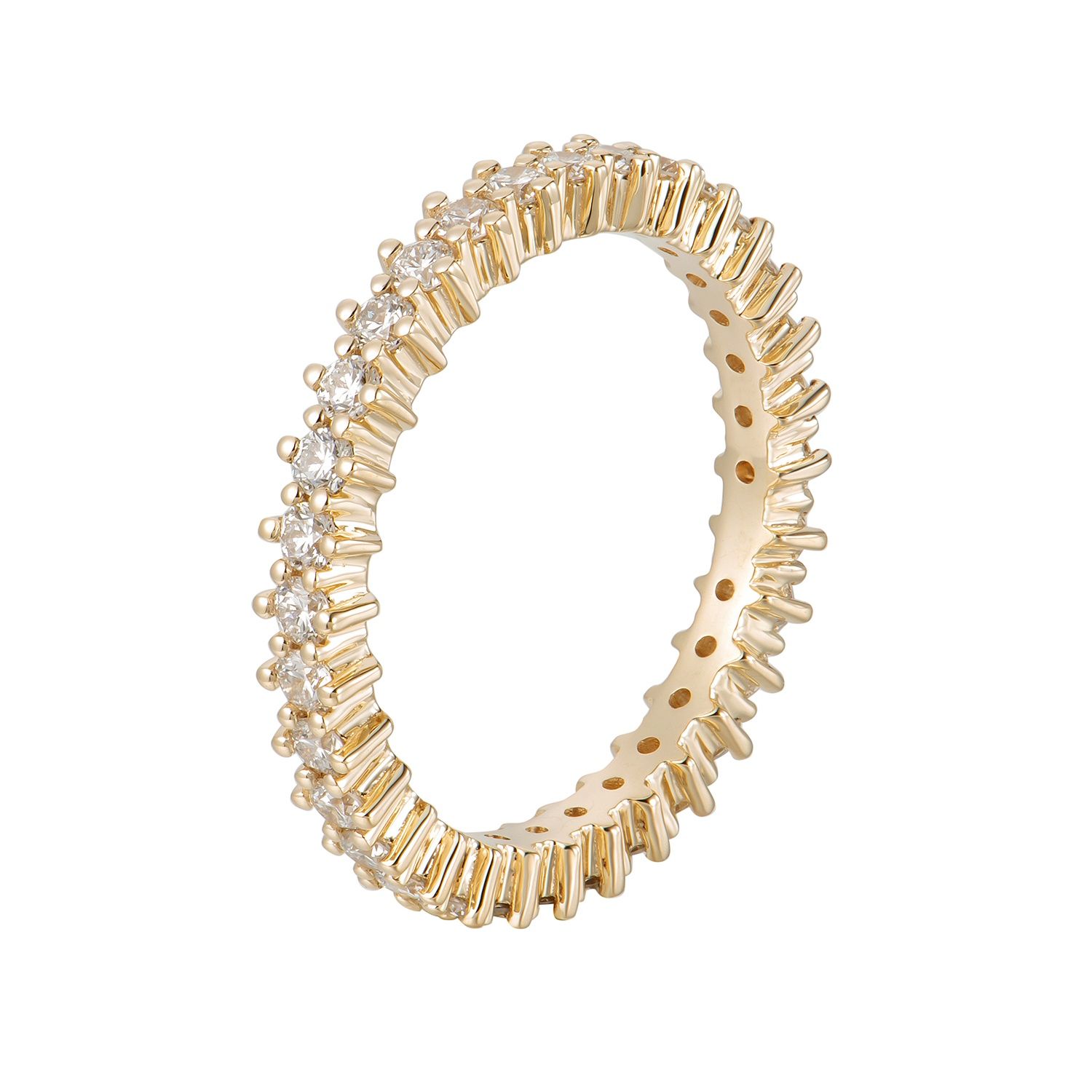 14K White/Yellow Gold Natural Diamond Eternity Band MZ9302