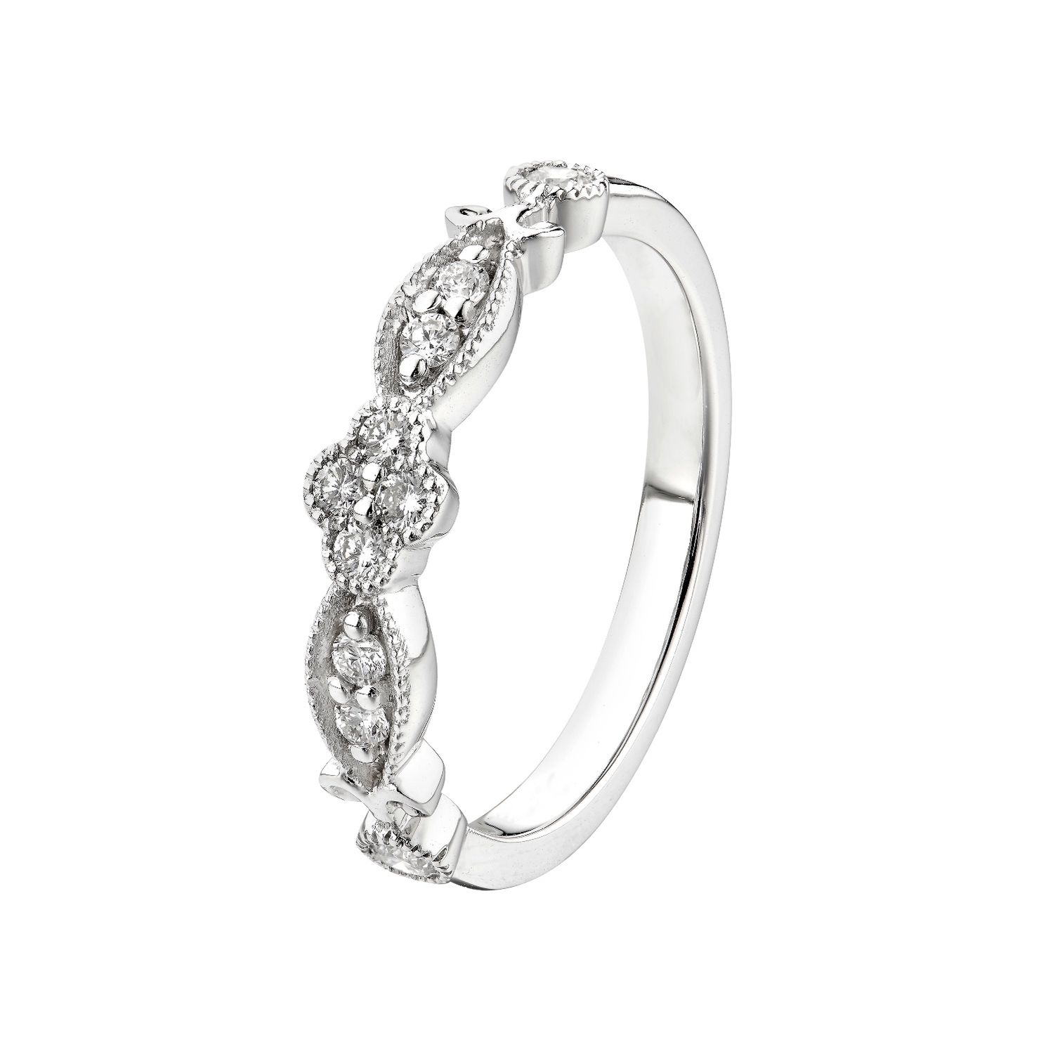 14K White/Yellow Gold Lab Grown Diamond Wedding Band MZ5090