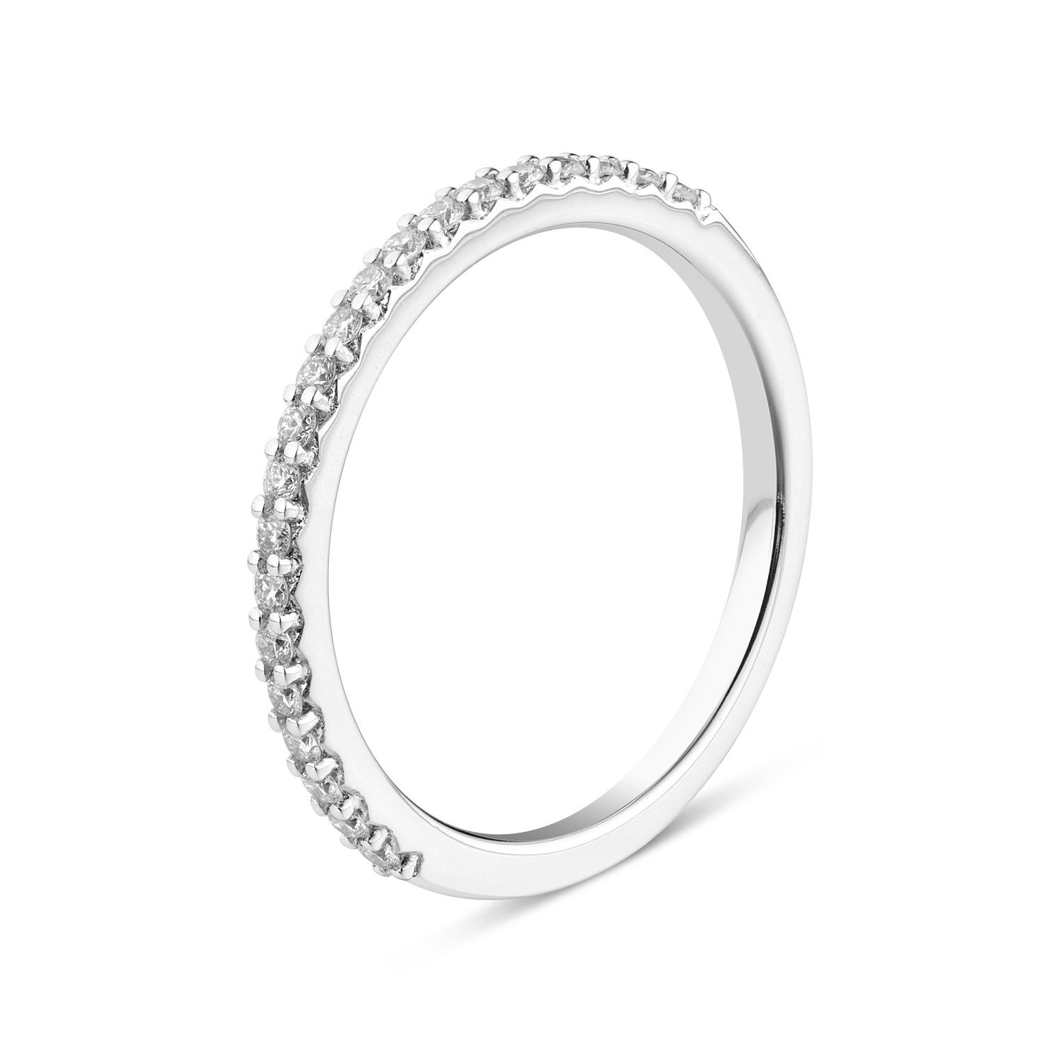 14K White Gold Lab Grown Diamond Wedding Band MZ5163