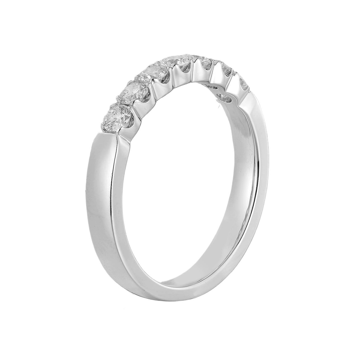 14K White Gold Lab Grown Diamond Wedding Band MZ1686(REHYD1101-2）