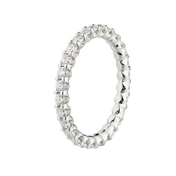 14K White Gold Lab Grown Diamond Eternity Band MZ5333, Colour: 14KW-1.6g-1.034ct-LG