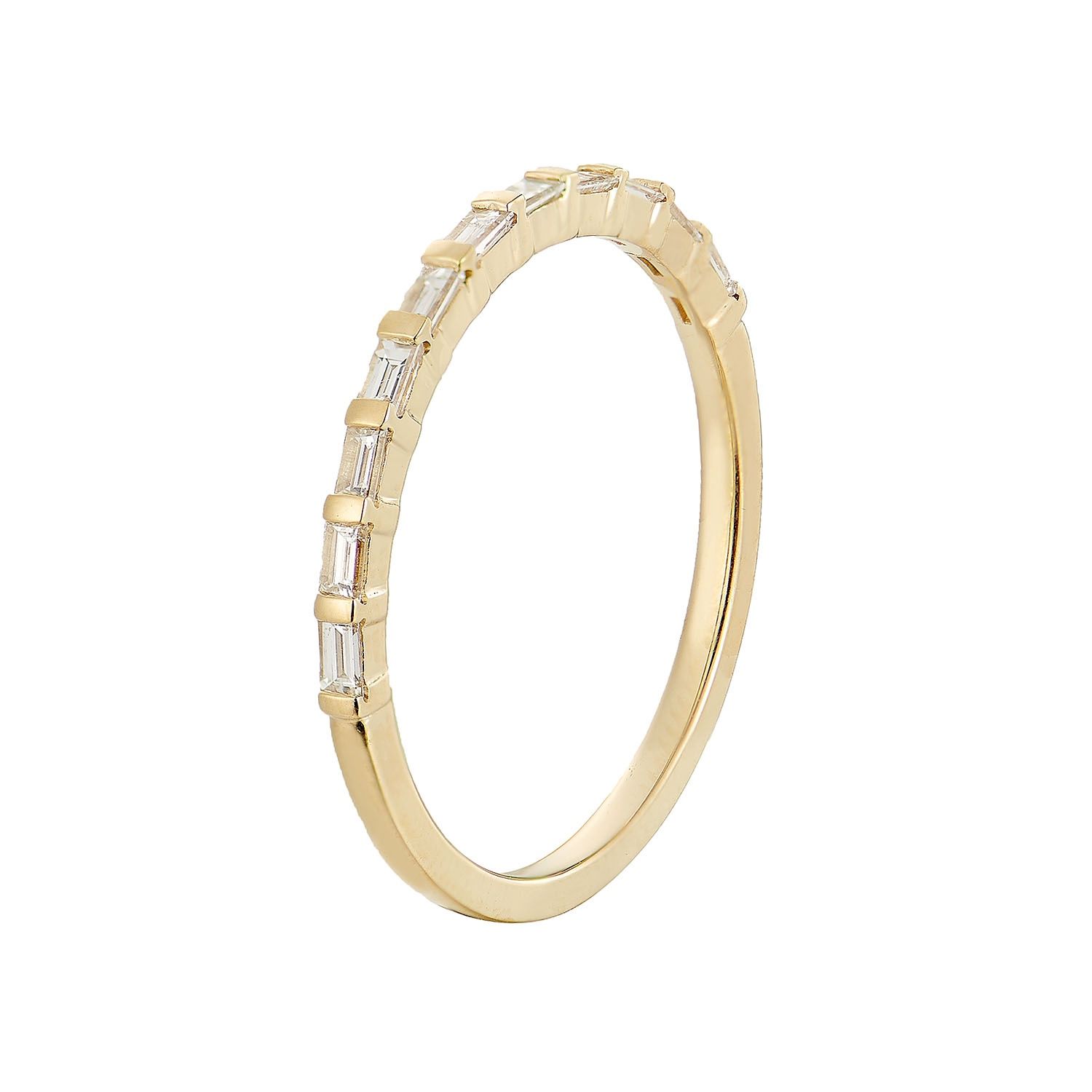 14K White/Yellow Gold Natural Diamond Wedding Band MZ9746, Colour: 14KY-1.25g-0.155ct-ND