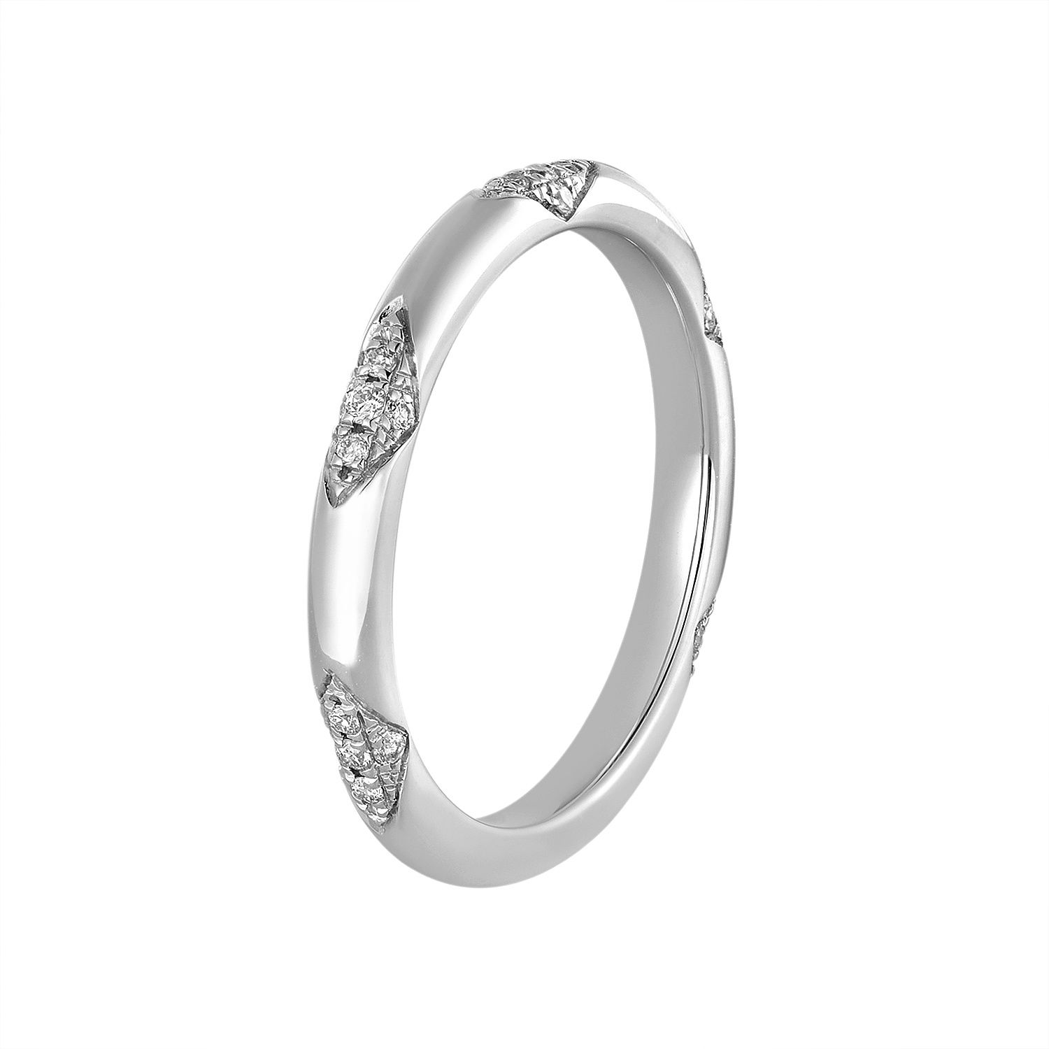 14K White Gold Lab Grown Diamond Wedding Band MZ11803