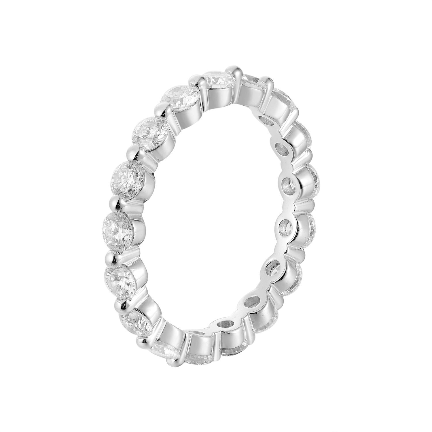 14K White Gold Lab Grown Diamond Eternity Band MZ7440-1