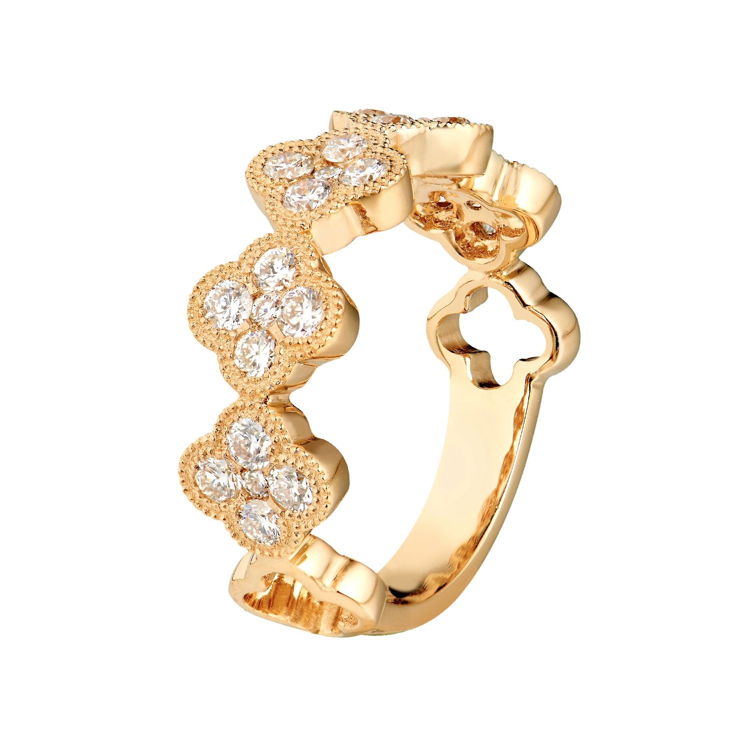 14K White/Yellow Gold Natural Diamond Wedding Ring MZ5048-1, Colour: 14KY-3.17g-0.565ct-ND