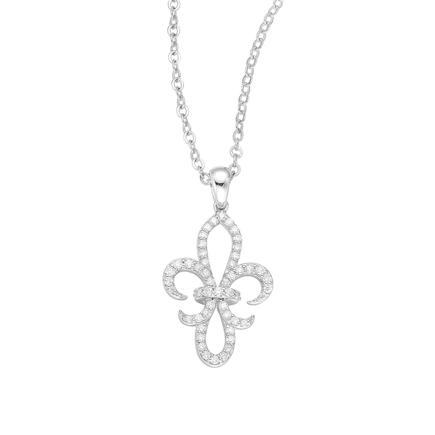 14K White Gold Natural Diamond  Pendant  MZ9779 Natural Diamond, Colour: 14K White