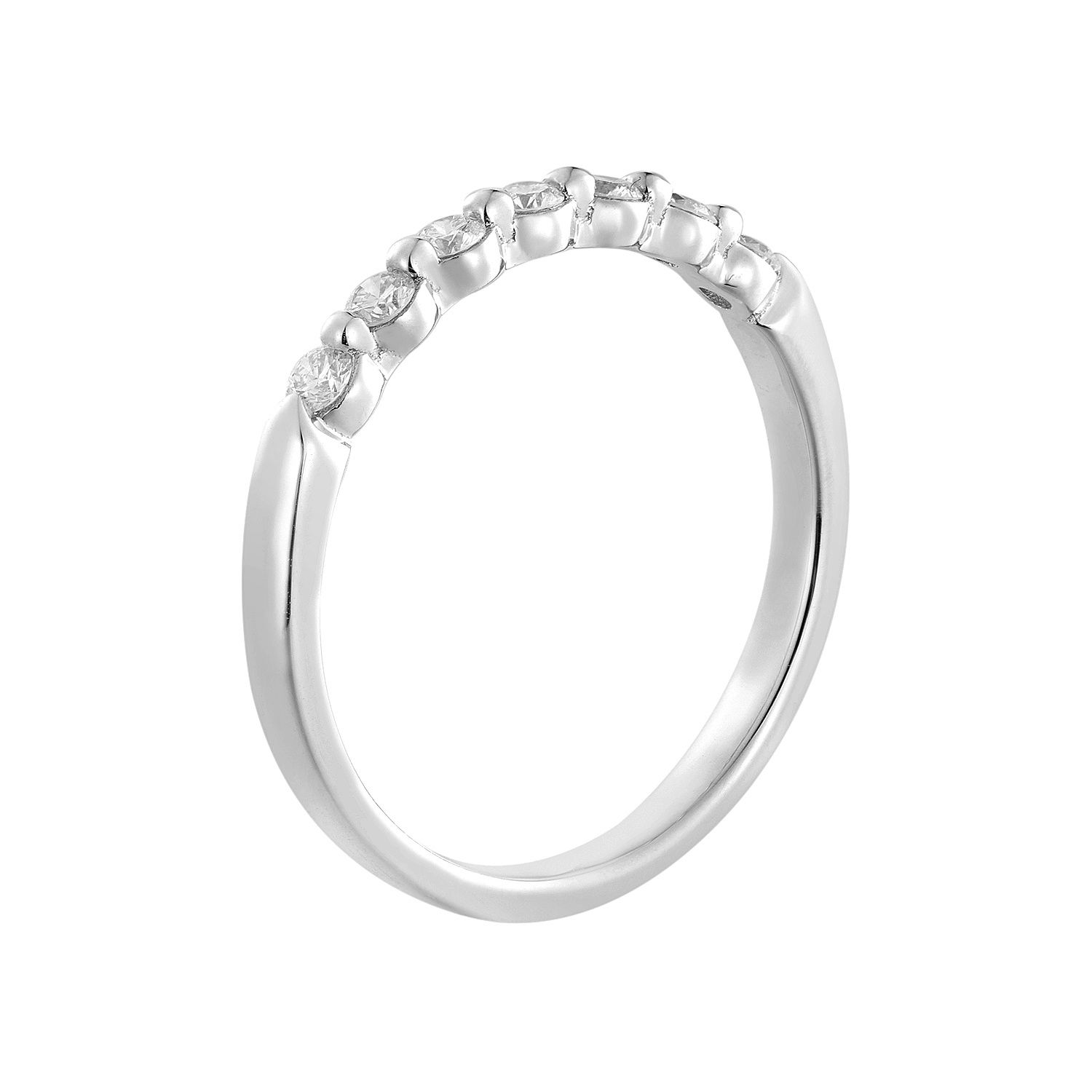 14K White Gold Lab Grown Diamond Wedding Band MZ5824