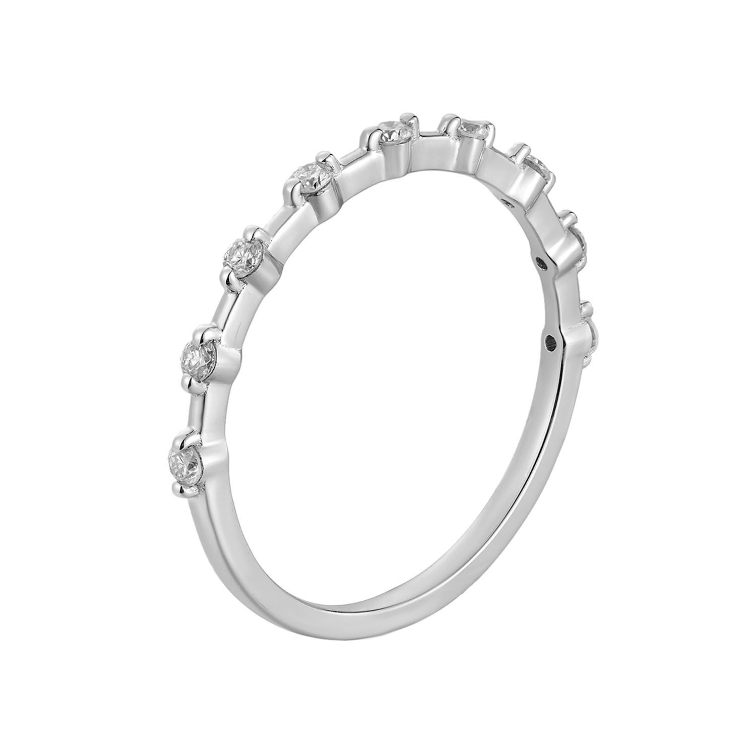 14K White Gold Lab Grown Diamond Wedding Band MZ5842