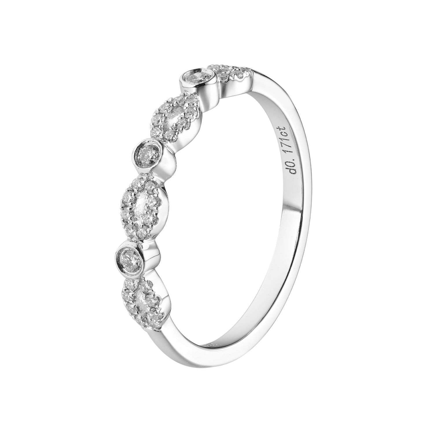14K White Gold Lab Grown Diamond Wedding Band MZ6001