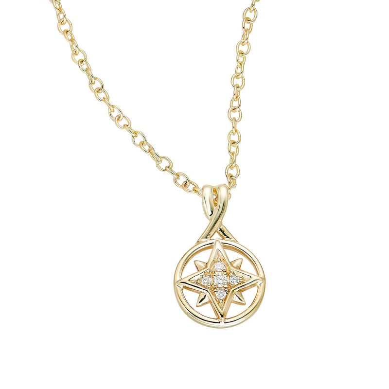 14K Yellow Gold Natural Diamond  Pendant MZ71470 Natural Diamond