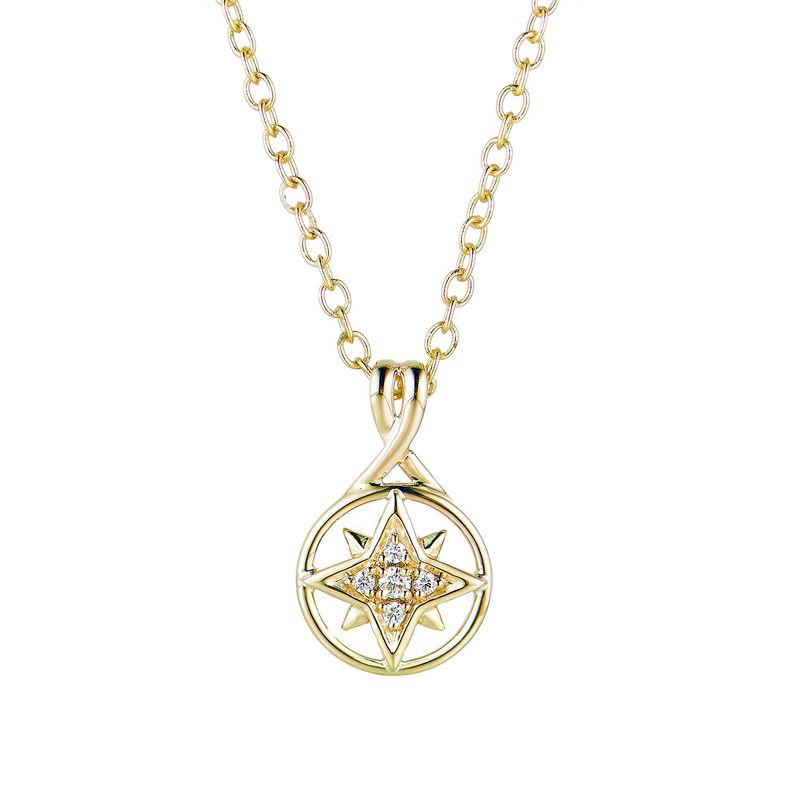 14K Yellow Gold Natural Diamond  Pendant MZ71470 Natural Diamond