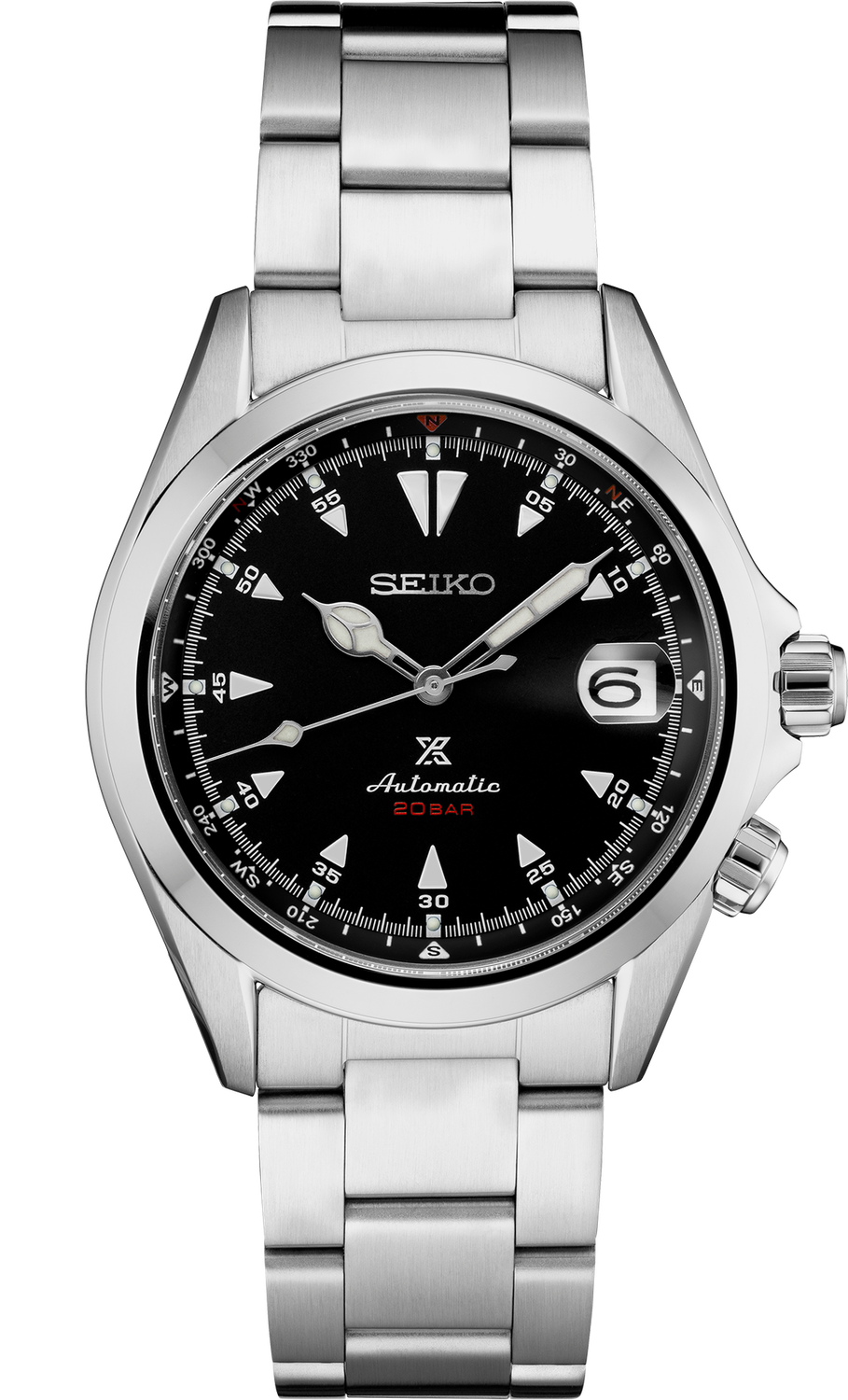 SEIKO Prospex Luxe Alpinist SS Automatic Black Dial Watch SPB117