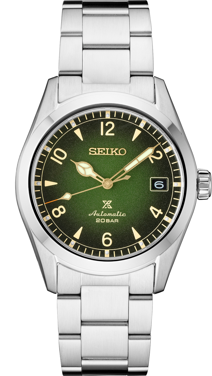 SEIKO Prospex Luxe Alpinist SS Automatic Green Dial Watch SPB155