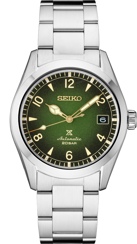 SEIKO Prospex Luxe Alpinist SS Automatic Green Dial Watch SPB155