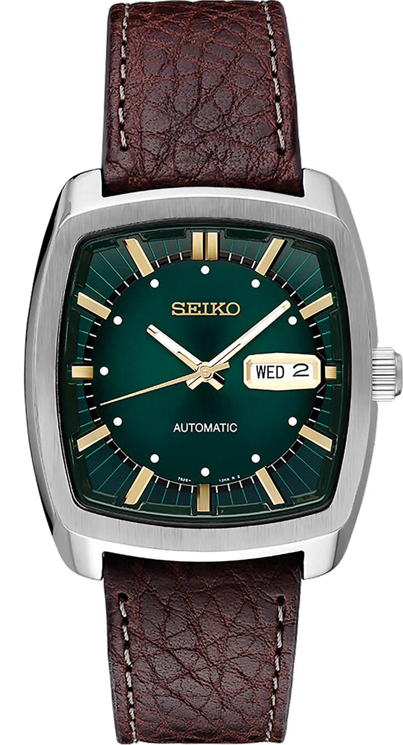 SEIKO Recraft Series SS Automatic Green Dial Watch SNKP27