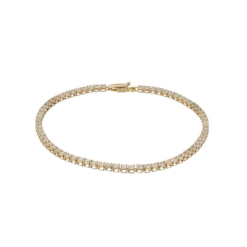 14K White/Yellow Gold Round Natural Diamond  Bracelet MZ2408